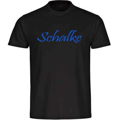 multifanshop T-Shirt Herren Schalke - Schriftzug - Männer