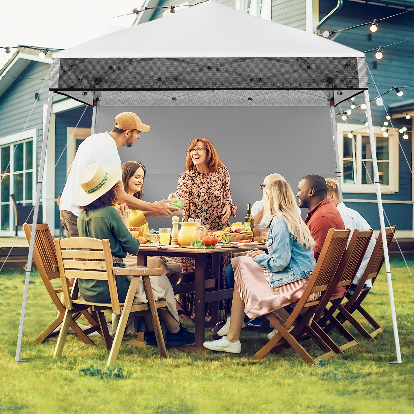 COSTWAY Faltpavillon, mit 1 Seitenteilen, 182x182 günstig online kaufen