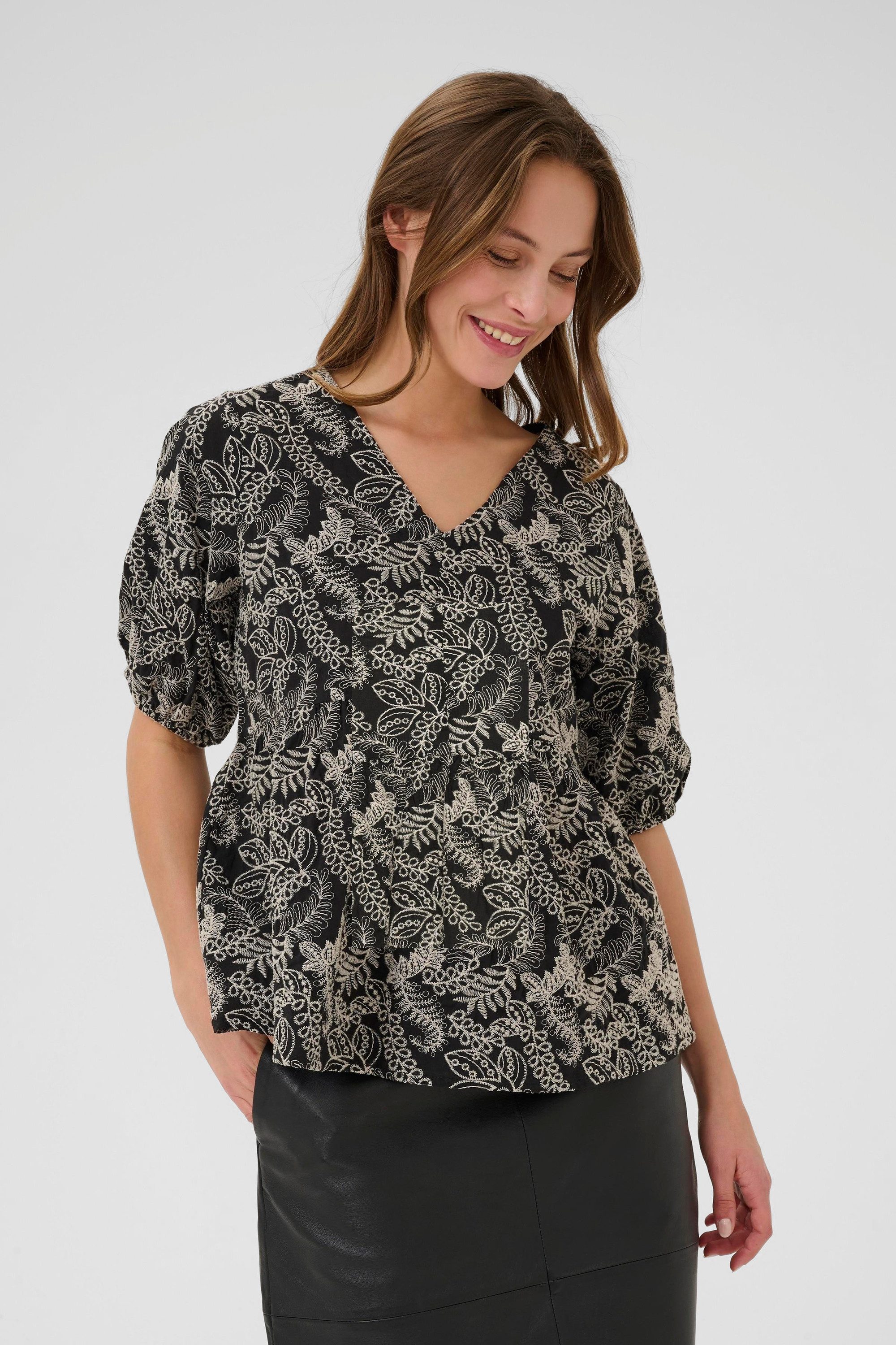 Culture Kurzarmbluse Kurzarm-Bluse CUtaylar