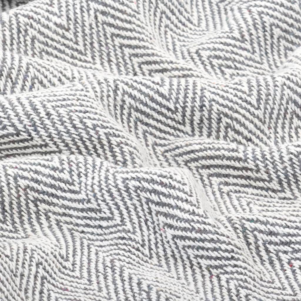 Grau trendigen mit Design,aus Baumwolle, Plaid Kuscheldecke DOTMALL Fransen,