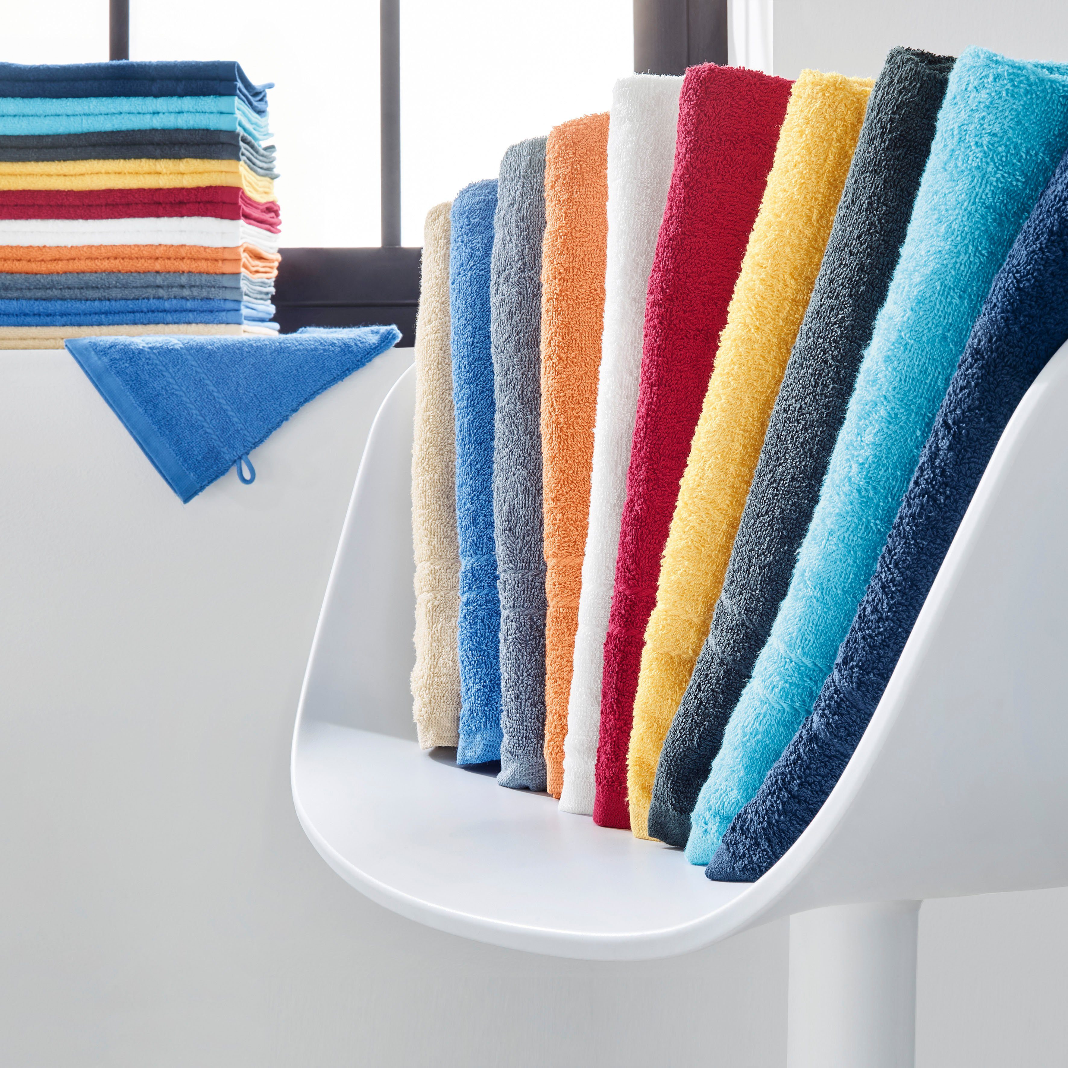 Dyckhoff Handtuch Set Kristall, Walkfrottee (Set, 10-St), mit feiner Bordür günstig online kaufen