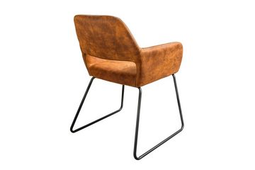 Sitheim-Europe Armlehnstuhl Elegantes Design, MUSTANG Stuhl antik braun Microfaser mit Armlehne (1 St), stylischer Stuhl mit komfortablen Armlehnen