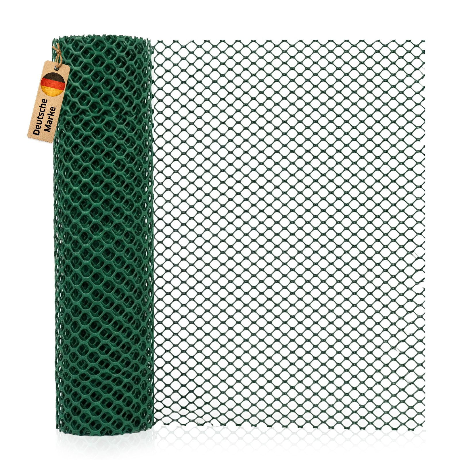 NOOR Gartenzaun Kunststoffzaun 270g/m2 - PVC ummantelt - 15x15 mm Maschenweite, Vielseitig einsetzbares Drahtgeflecht - wetterfest & flexibel