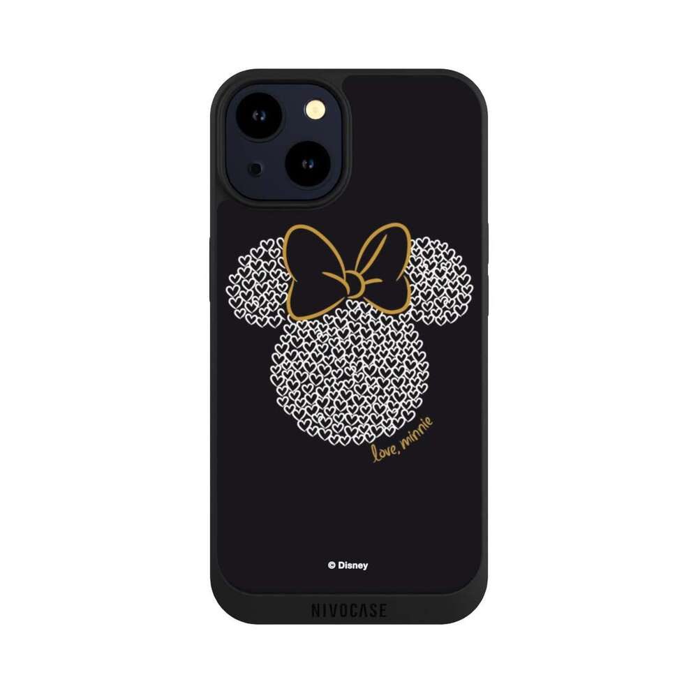 NIVOCASE Handyhülle Minnie Mouse Disney Muster Minnie Black and White, Apple iPhone 14 Handyhülle Hülle NIVOpure Case Schwarz