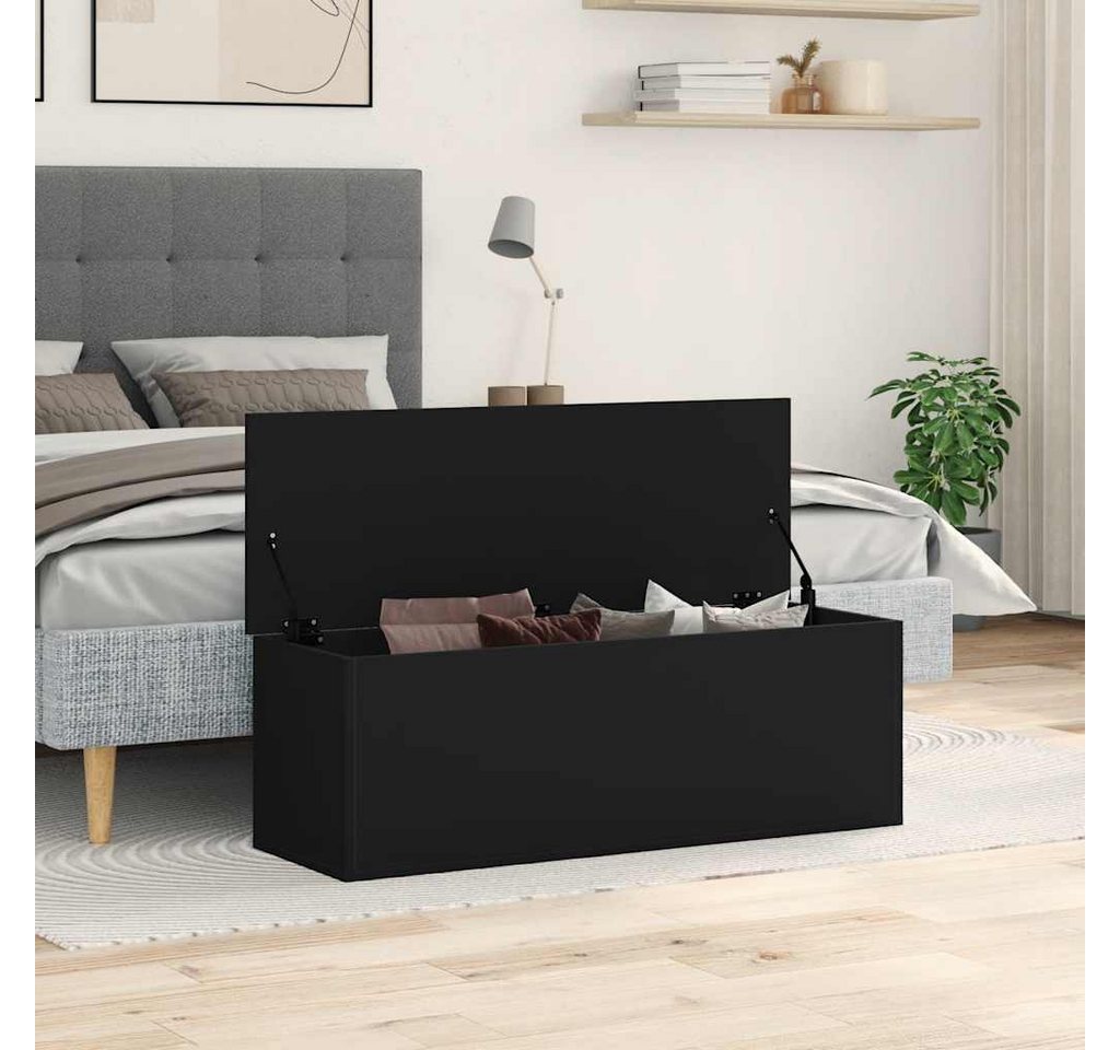 Thumbnail - vidaXL Aufbewahrungsbox Truhe Schwarz 102x35x35 cm Holzwerkstoff (1 St)