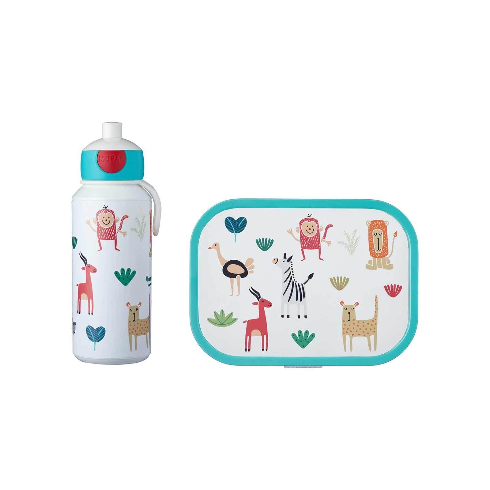 Mepal Lunchbox 2er nicht Acrylnitril-Butadien-Styrol (ABS), spülmaschinenfest, Animal Campus gefrierfachgeeignet, Set, + (2-tlg), ml ml mikrowellenfest 400 Lunchset nicht Friends 700