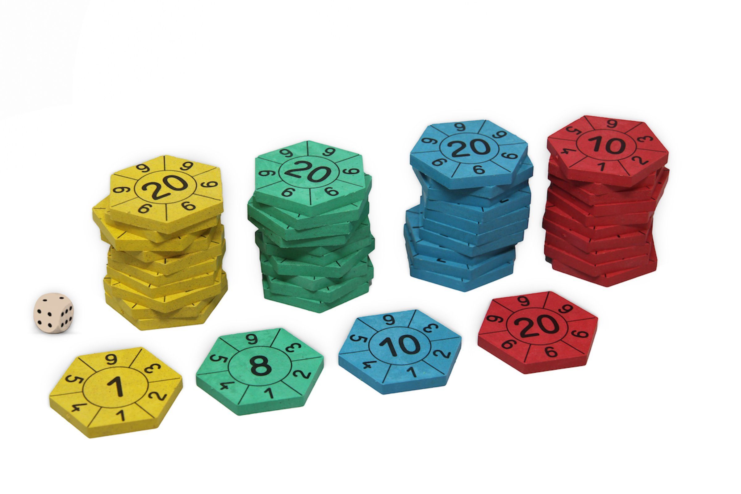 Wissner® aktiv lernen Lernspielzeug Mathespiel - Zahlenburg Hexagon, Mathe spielerisch begreifen RE-Wood® (1-St)