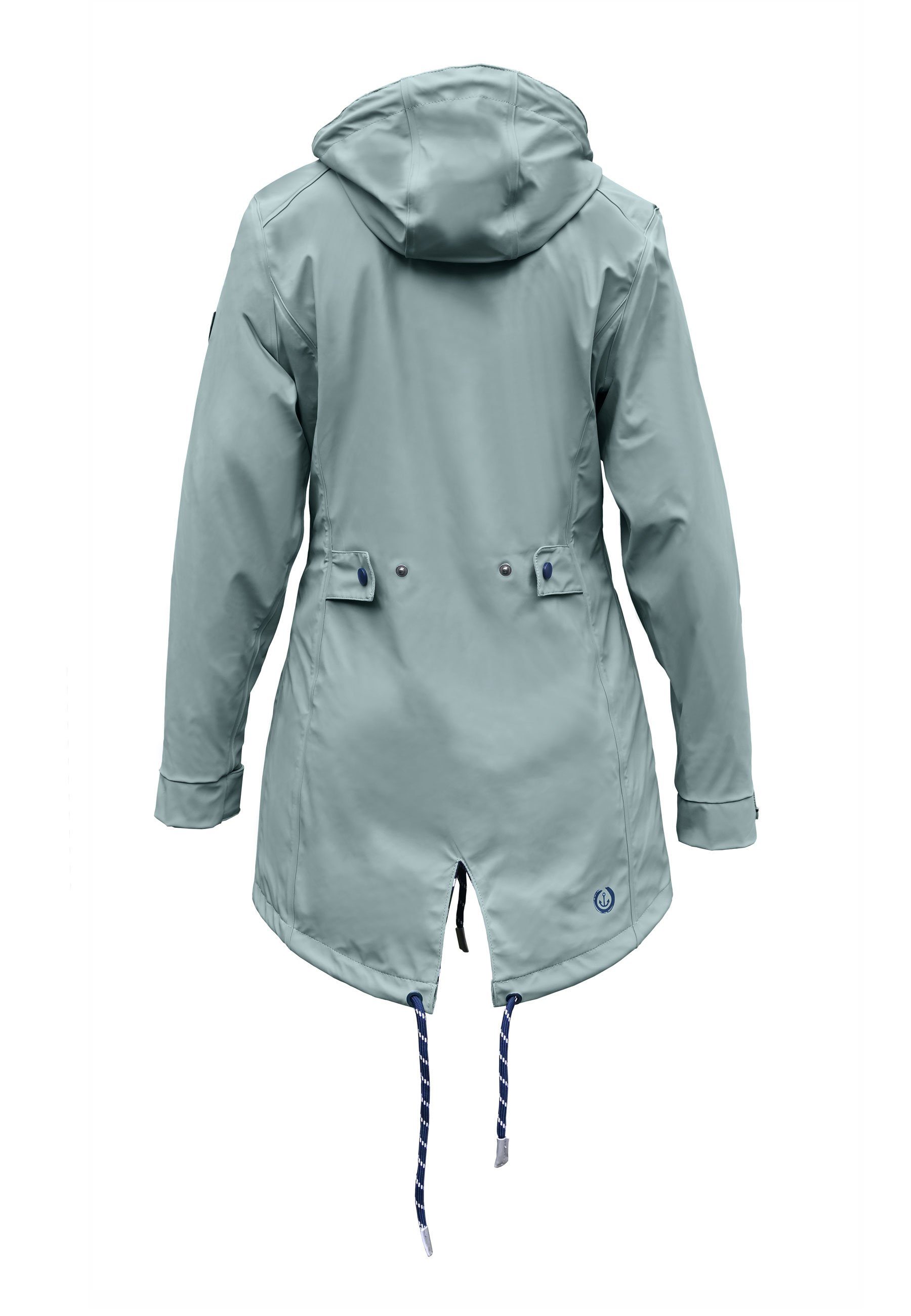 MADSea Regenjacke Friesennerz Hellblau Regenmantel wasserdicht mit 2-Wege-R günstig online kaufen