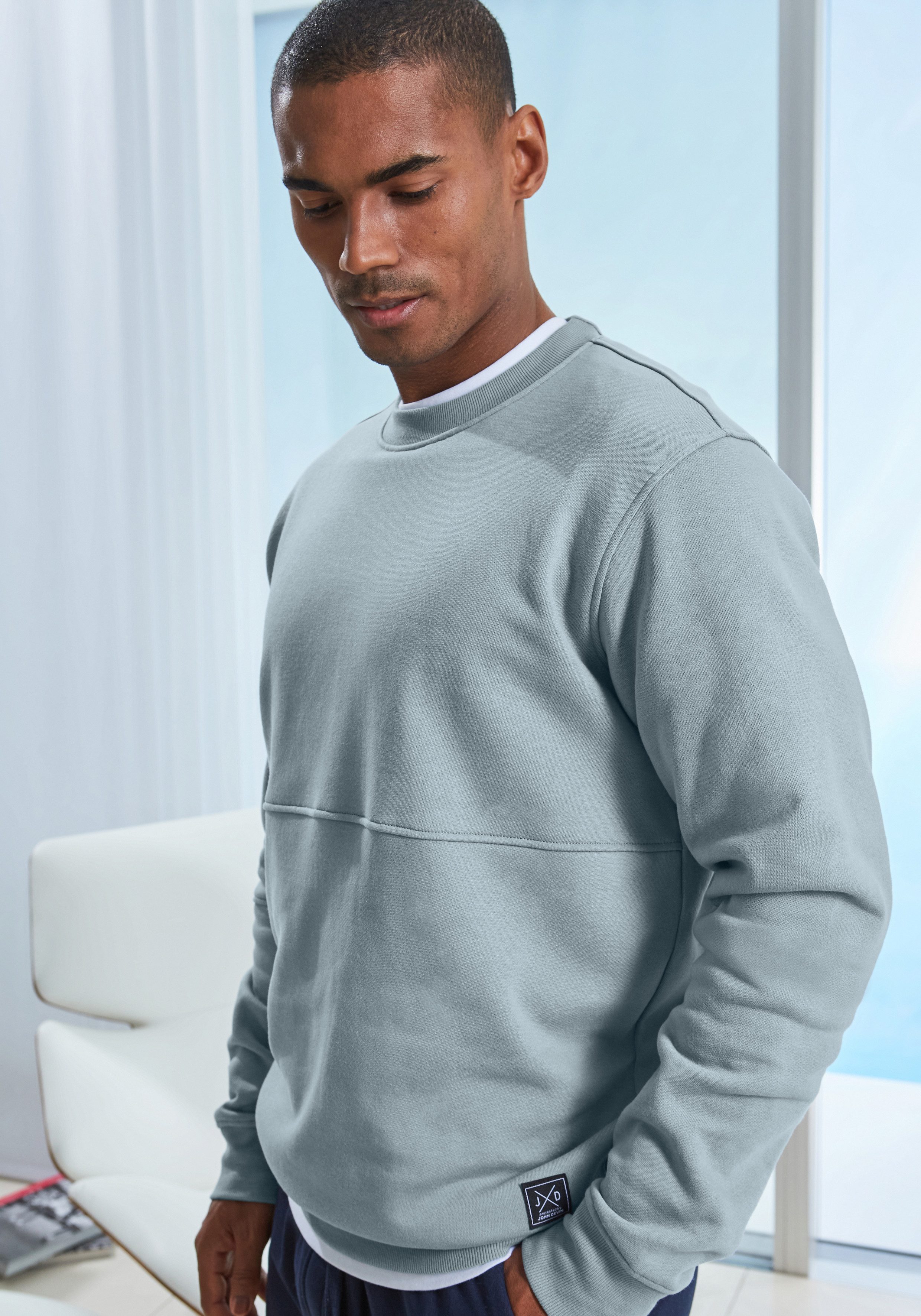 John Devin Sweatshirt - Pullover mit modischen Teilungsnähten Langarm, Swea günstig online kaufen