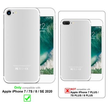 Cadorabo Handyhülle Apple iPhone 7 / 7S / 8 / SE 2020 Apple iPhone 7 / 7S / 8 / SE 2020, Handy Schutzhülle - Hülle, Standfunktion, Kartenfach, Magnetverschluss