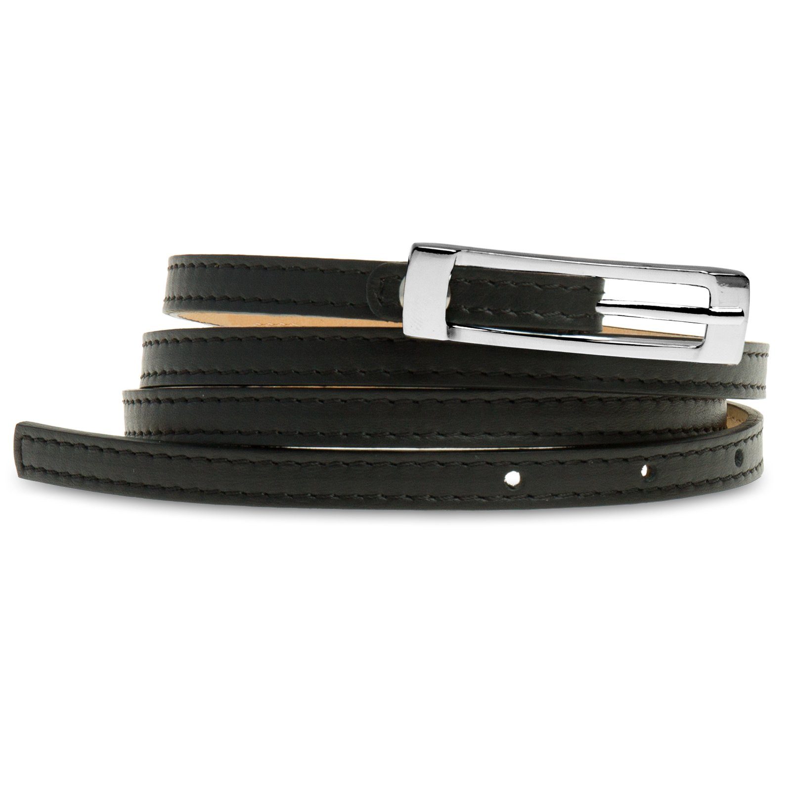 Caspar Taillengürtel GU296 schmaler Damen Ledergürtel günstig online kaufen