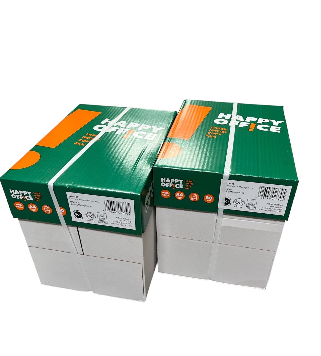 BURI Briefpapier Happy Office Kopierpapier DIN A4 Drucker 5000 Blatt weiß 80g/qm