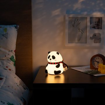Navaris LED Nachtlicht LED Nachtlicht Panda Design - aufladbar - RGB Farbwechsel