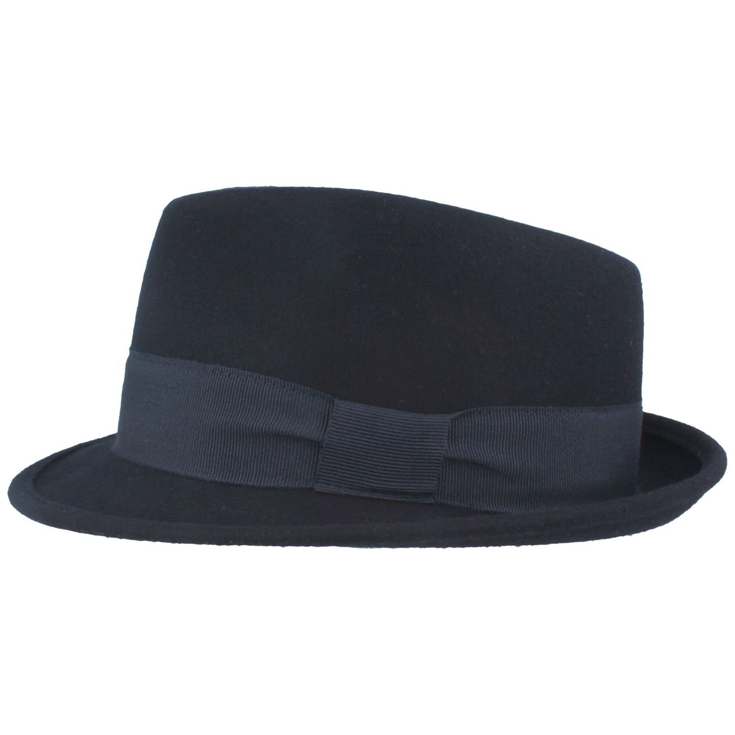 Breiter Filzhut Dezenter Trilby mit Rips-Garnitur günstig online kaufen