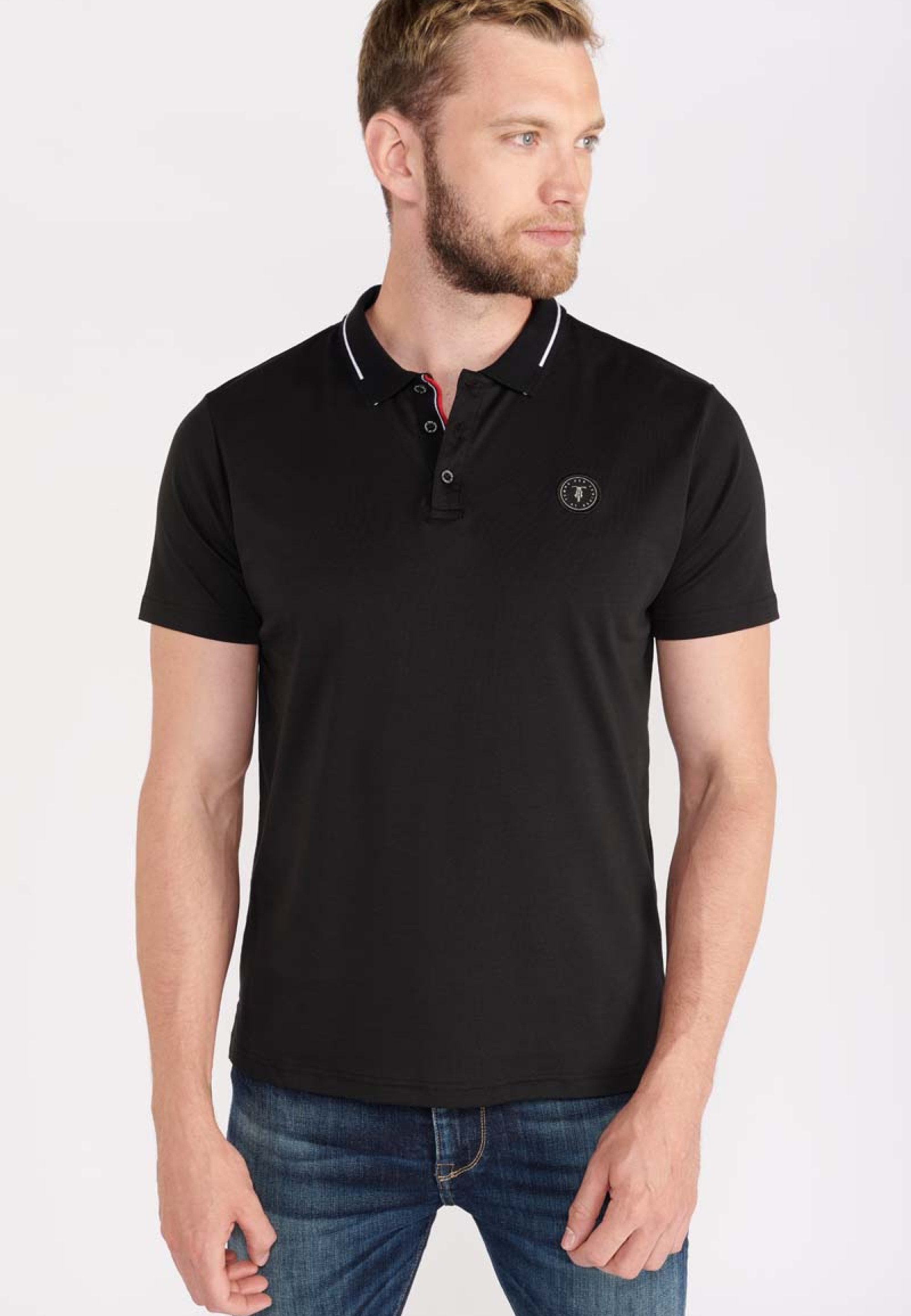 Le Temps Des Cerises Poloshirt ARON mit trendigem Kontraststreifen