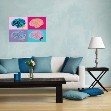 Wallario Poster, Menschliches Gehirn im Pop Art Stil, in verschiedenen Ausführungen