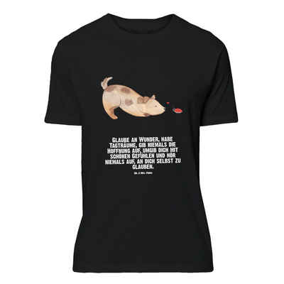 Mr. & Mrs. Panda T-Shirt Hund Marienkäfer - Schwarz - Geschenk, Nachthemd, Mischlinghund, Hund (1-tlg)