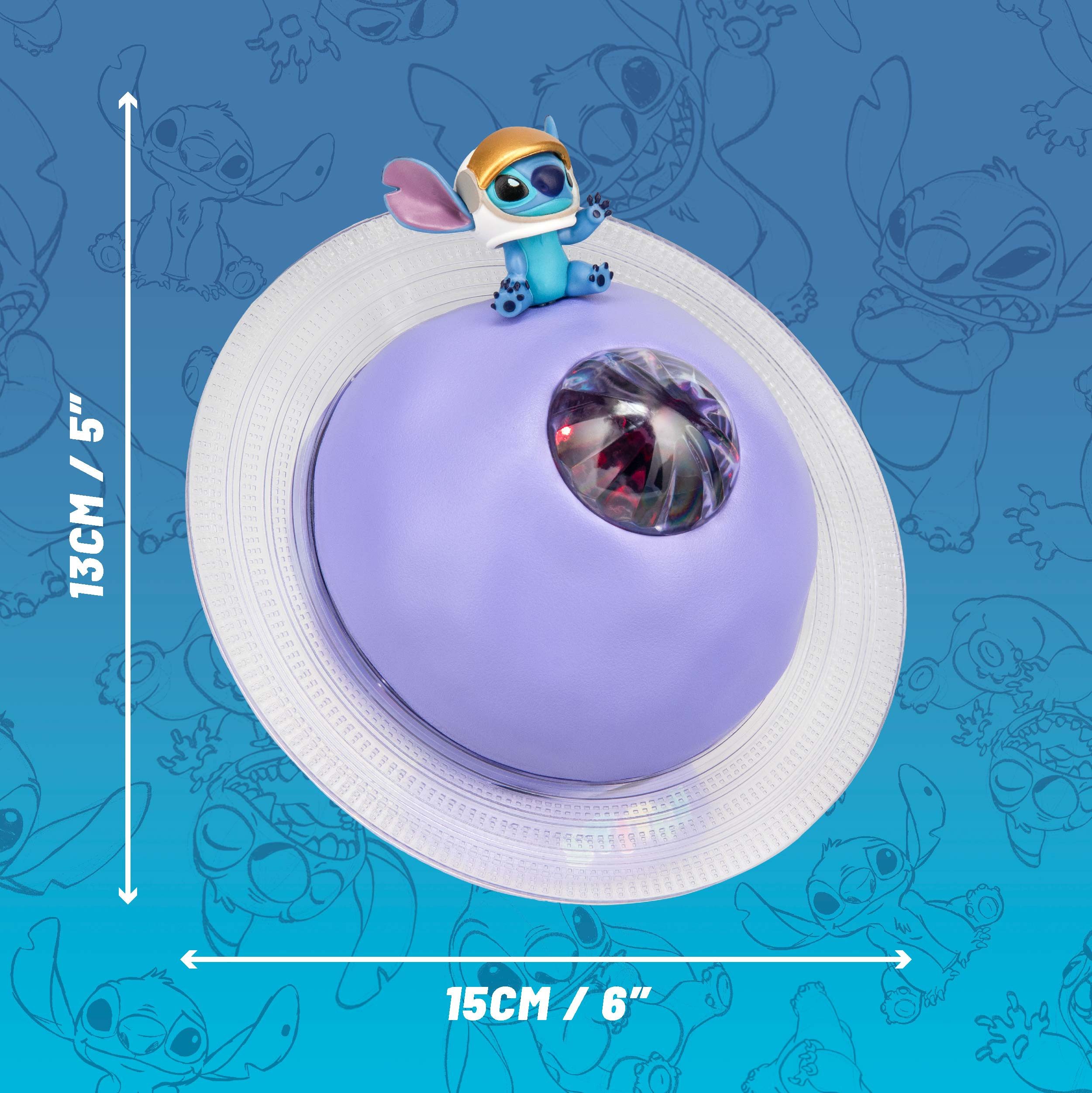 Paladone Nachtlicht Lilo & Stitch Galaxy-Projektionslicht, LED fest integriert, Disney-LED-Lampe mit Farbwechsel, USB-Aufladung und Fernbedienung