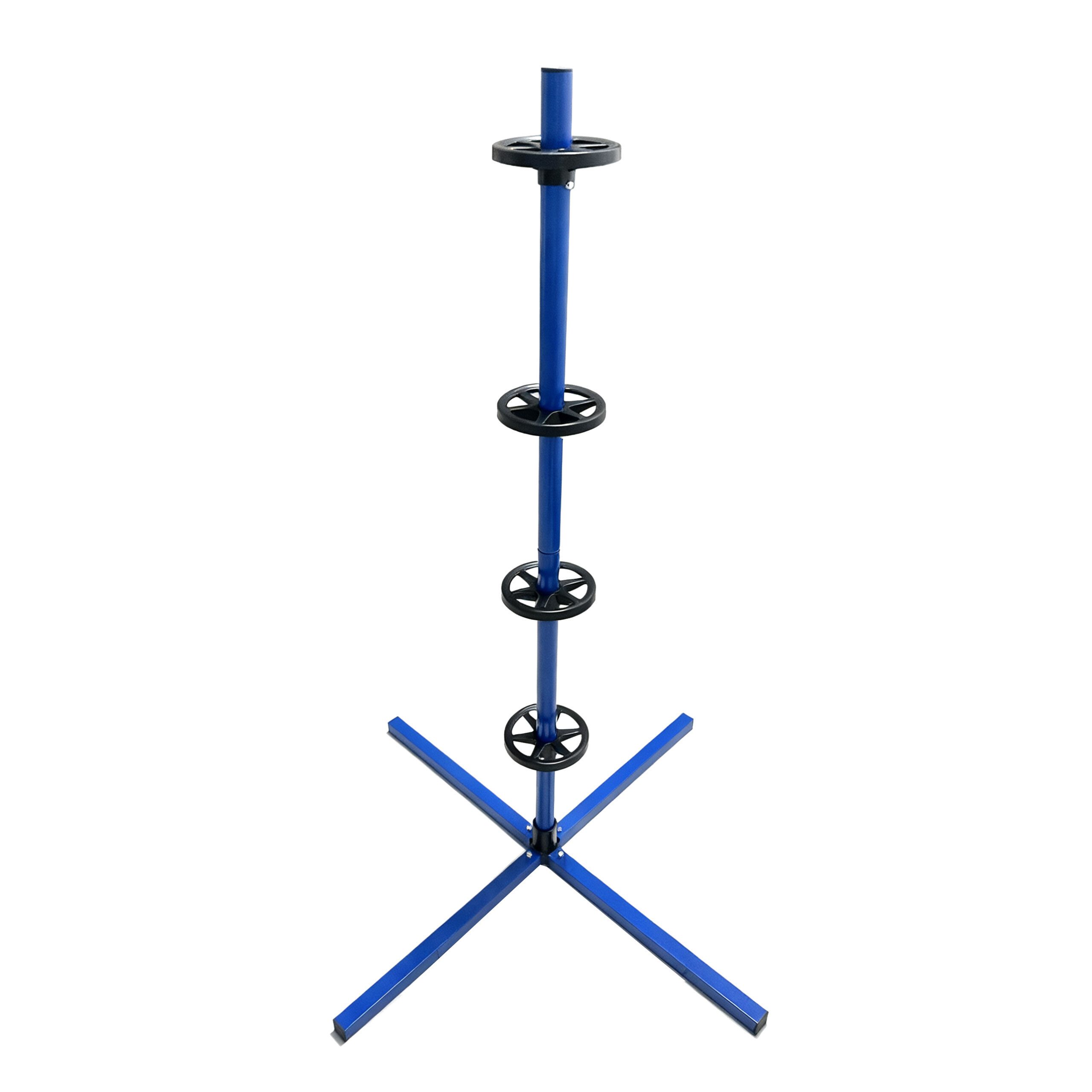 relaxdays Felgenbaum Reifenständer Stahl für 4 Reifen, blau