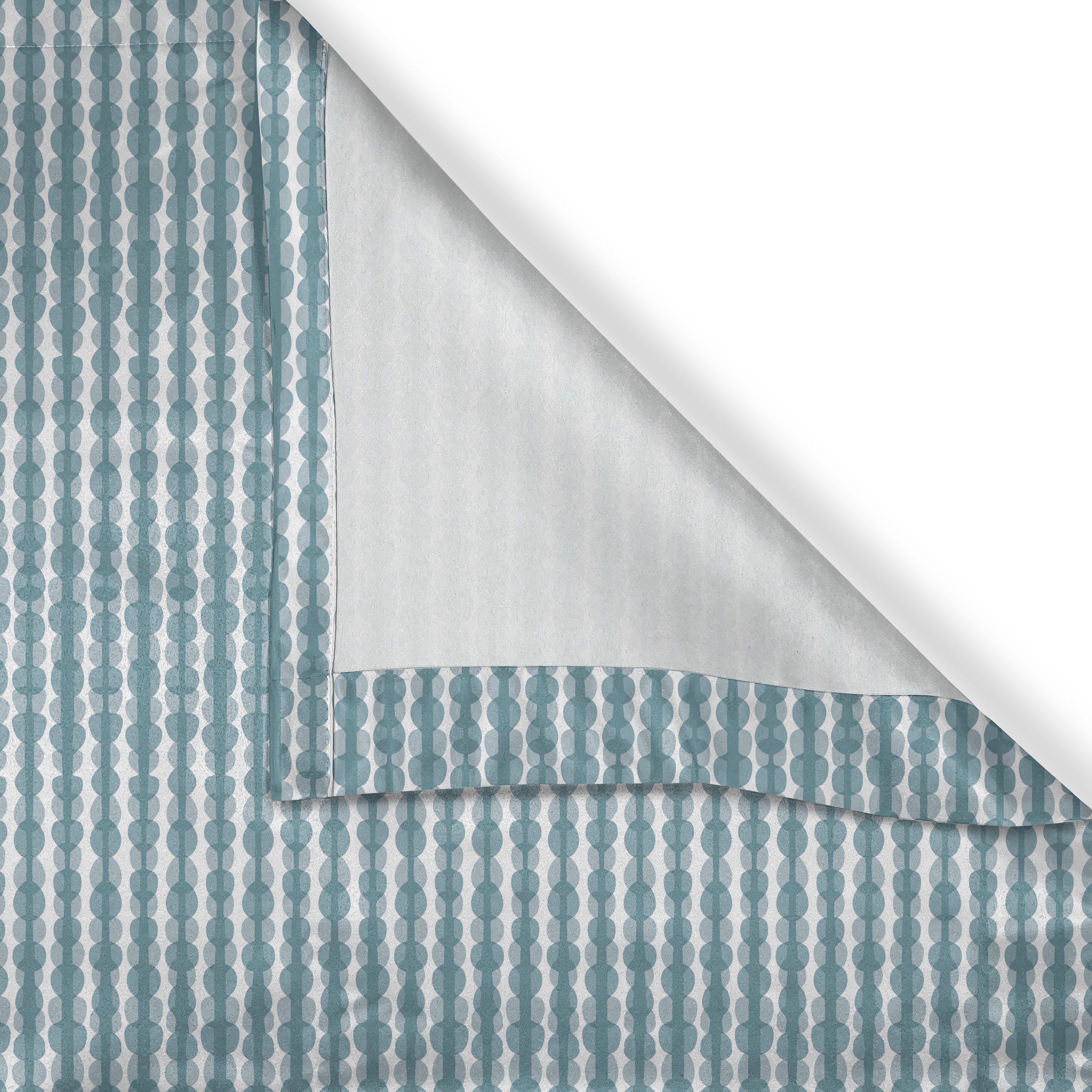 Schlafzimmer Dekorative Gardine Blau Grau für 2-Panel-Fenstervorhänge Wohnzimmer, Doodle-Streifen-Muster Abakuhaus,