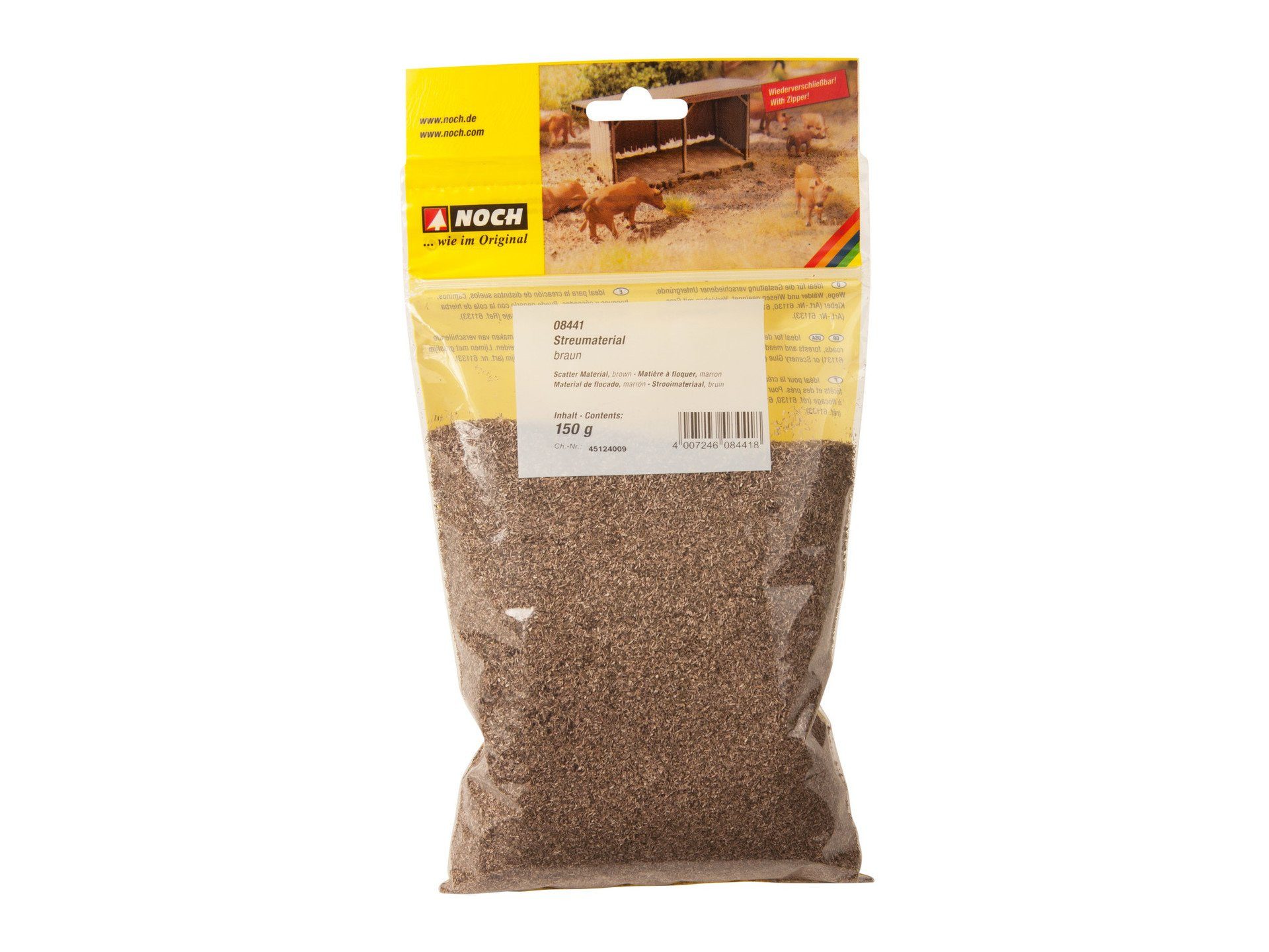 NOCH Modelleisenbahn-Streumaterial Streumaterial, braunes Streugut, 150 g Beutel für, Streu