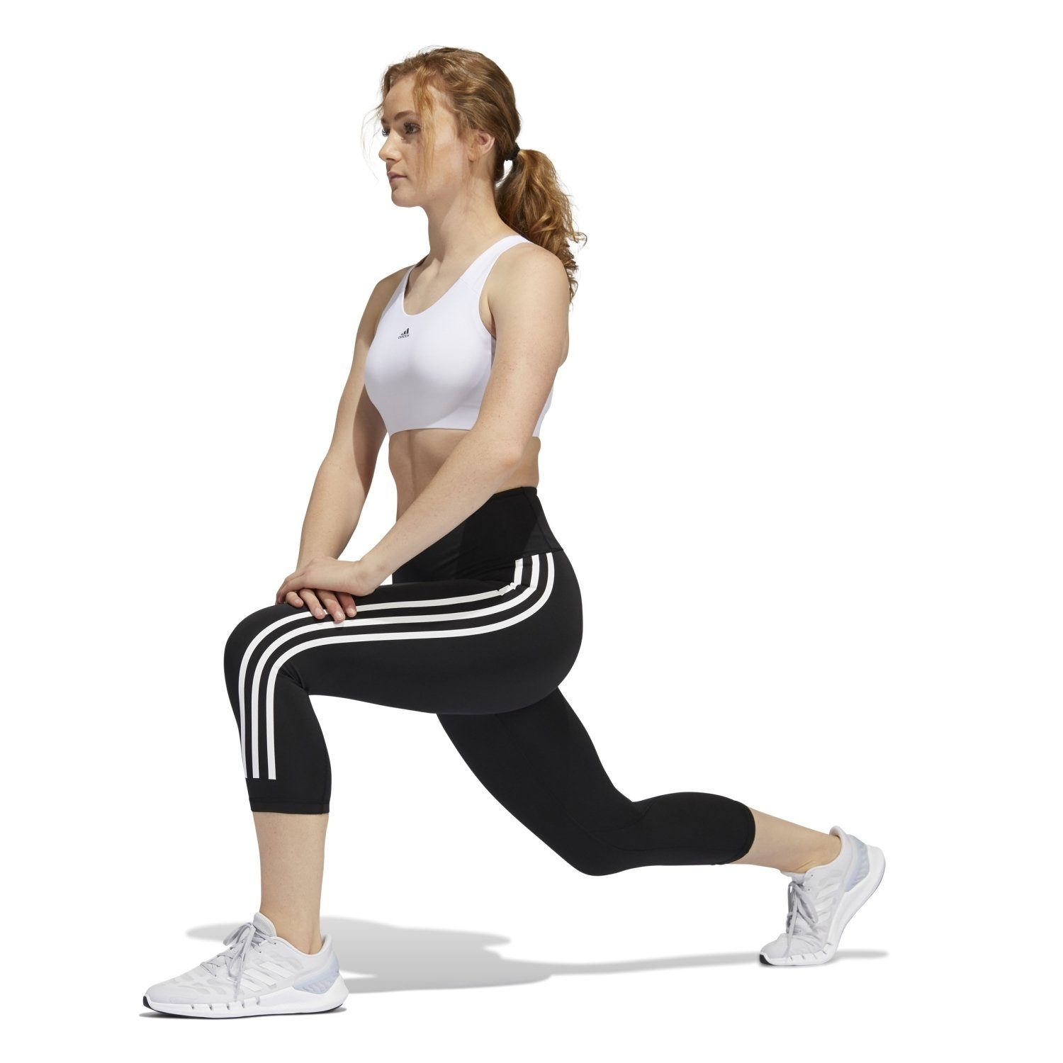 adidas Sportswear Trainingstights VF FI 3 Streifen 3/4 Trainingstights Damen schwarz/weiß
