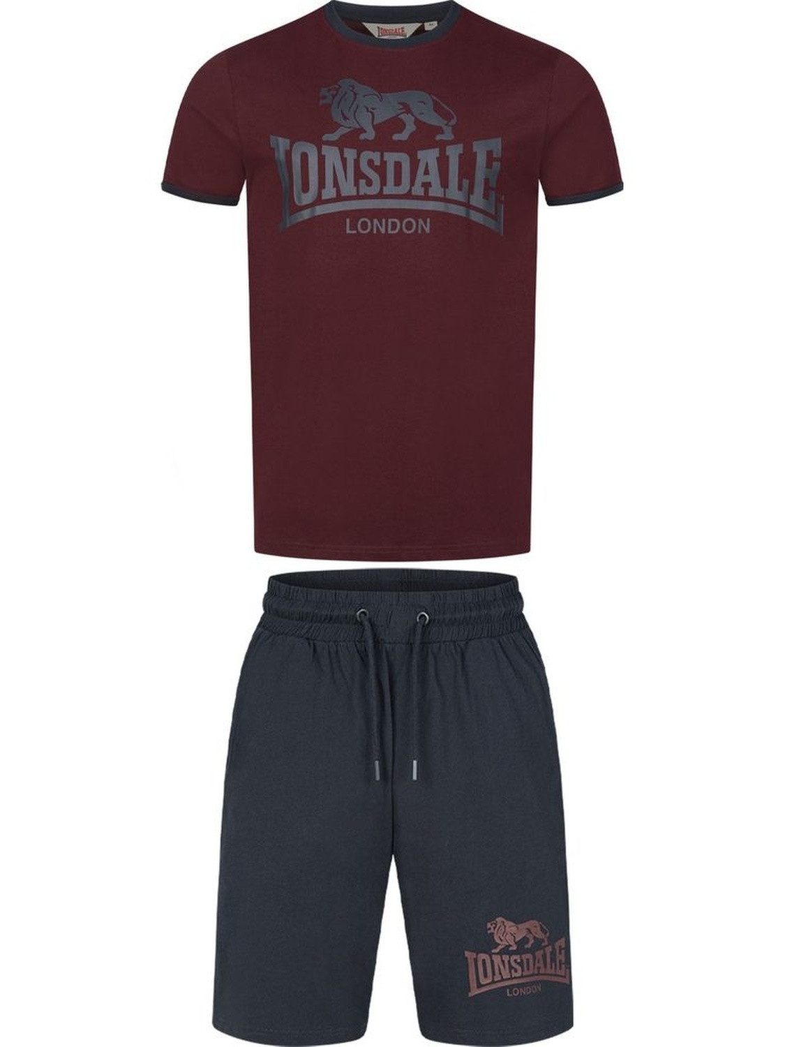 Lonsdale Trainingsanzug Maist T-Shirt & Shorts Set Normale Passform