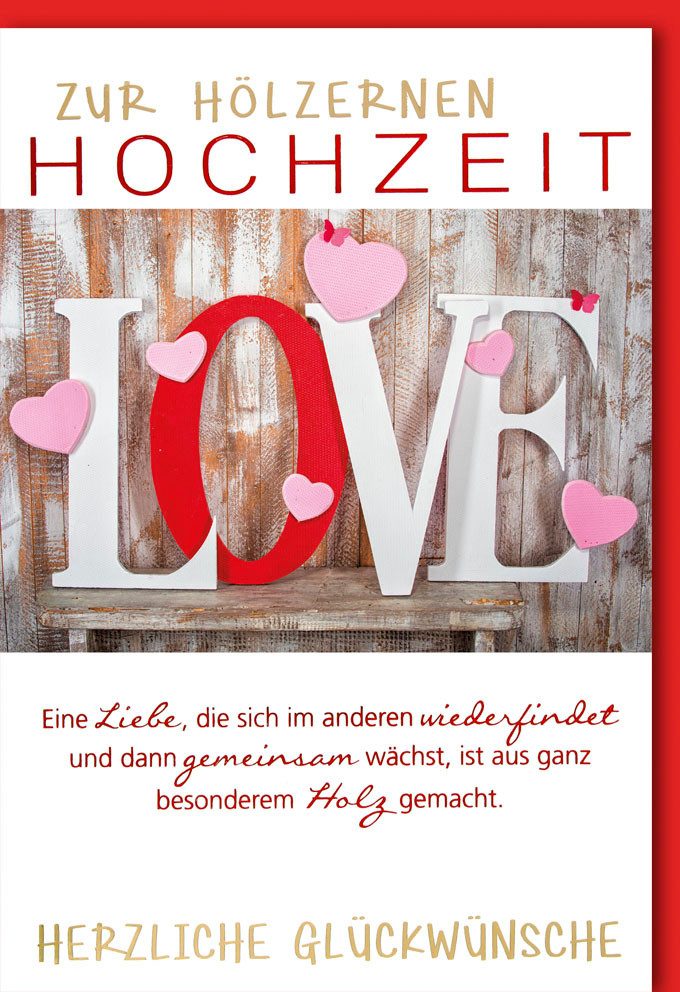 Verlag Dominique Grußkarten Hochzeitstag 5. Hochzeitstag