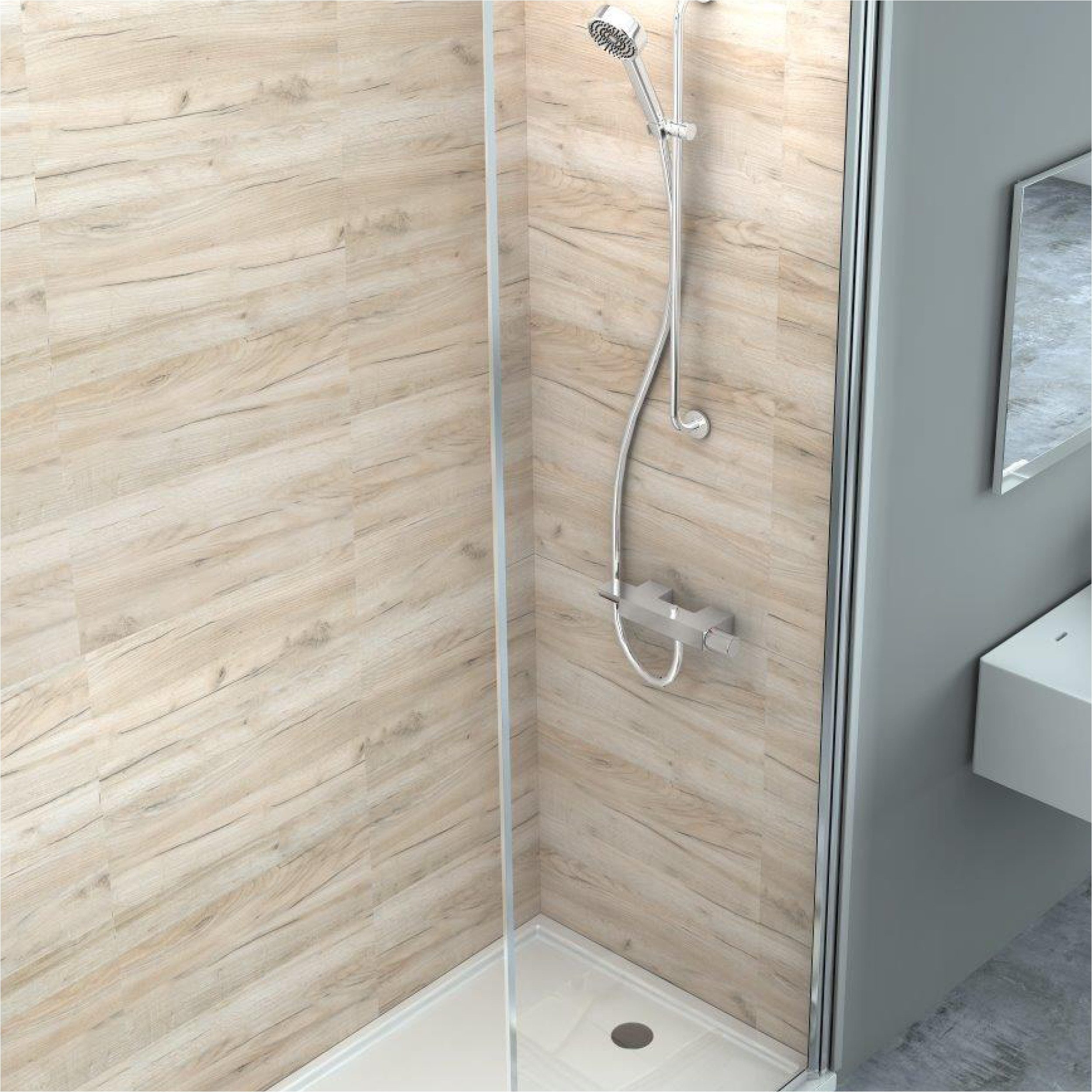 BARIDECOR Wandpaneel wasserfeste Wandfliese selbstklebend, BxL: 60x30 cm, 0,18 qm, (Packung mit 1,62 qm, Versandkostenfreie Lieferung) 9 Fliesen/Karton, inkl. Klebestreifen, wasserresistent