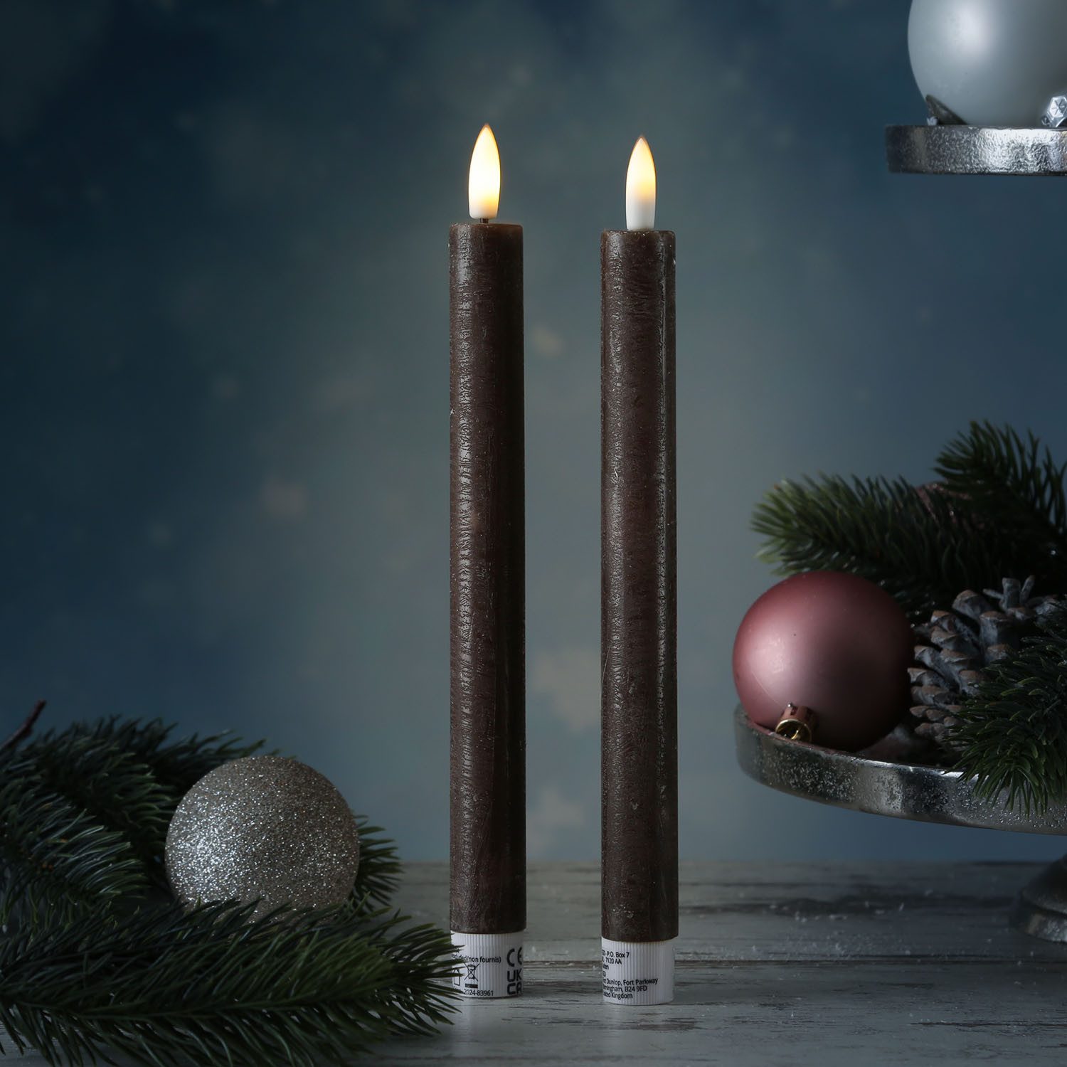 MARELIDA LED-Kerze LED Stabkerzen Tafelkerzen Dinner Spitzkerzen rustikal 2 günstig online kaufen