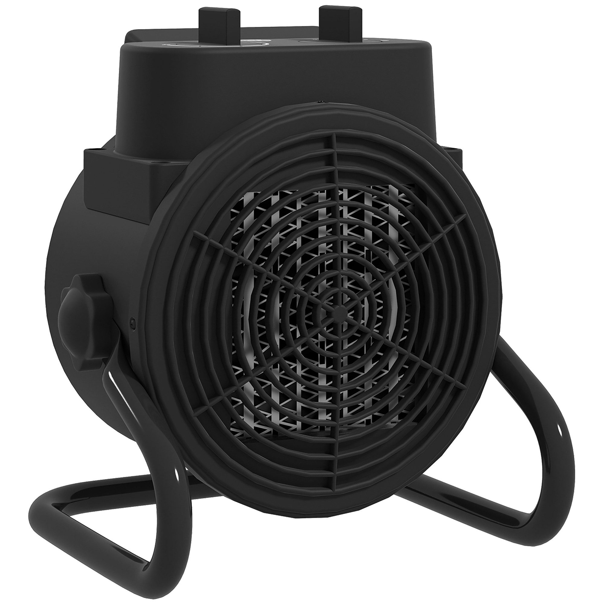 HOMCOM Heizlüfter 2000 W Heizgerät mit 3 Modi, einstellbarem Thermostat, 2000 W, mit Griff, Überhitzungsschutz, Schwarz