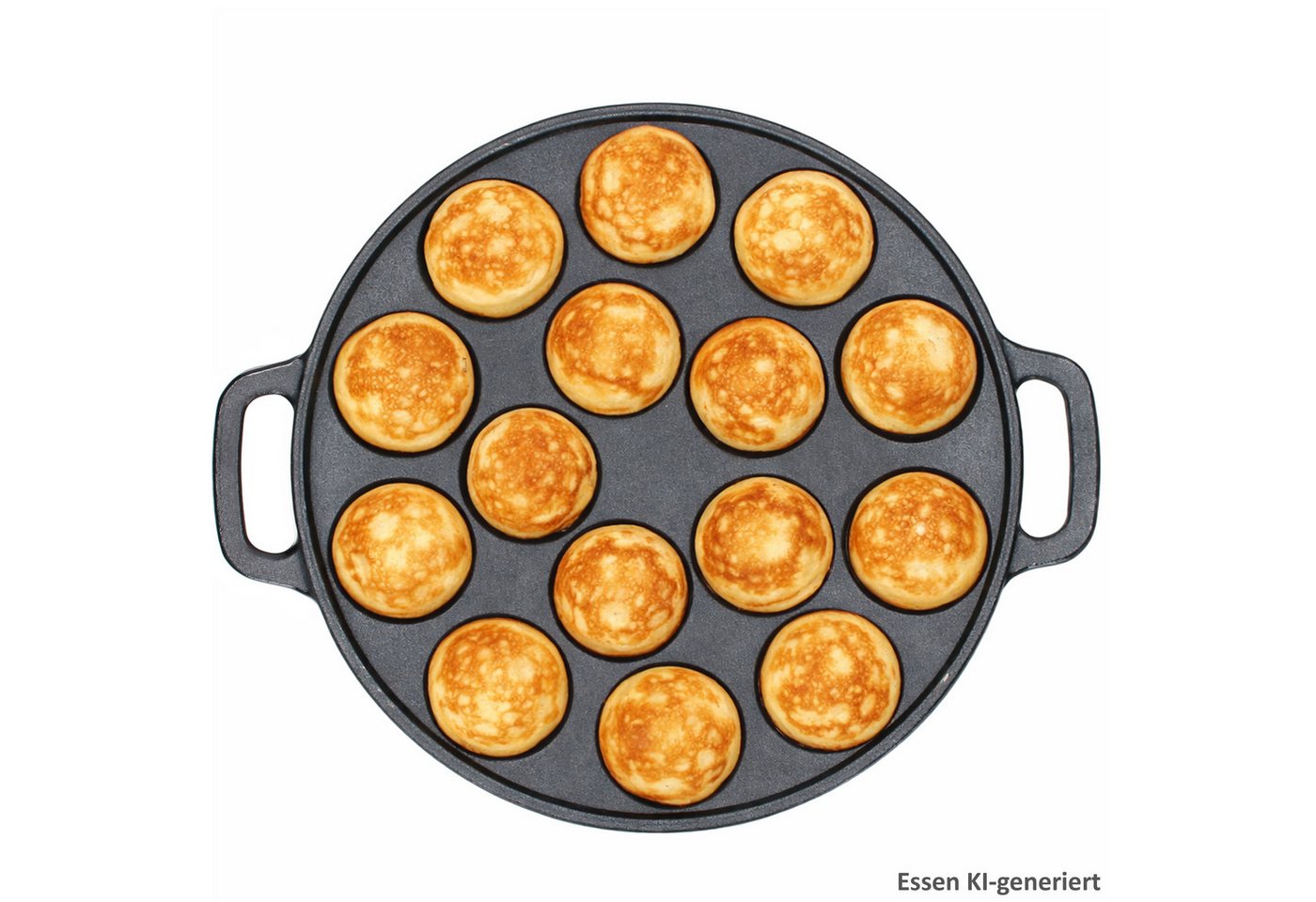 MamboCat Pizzablech MamboCat Poffertjes Pfanne Gusseisen Ø24cm Mini-Pfannkuchen Maker, Gusseisen