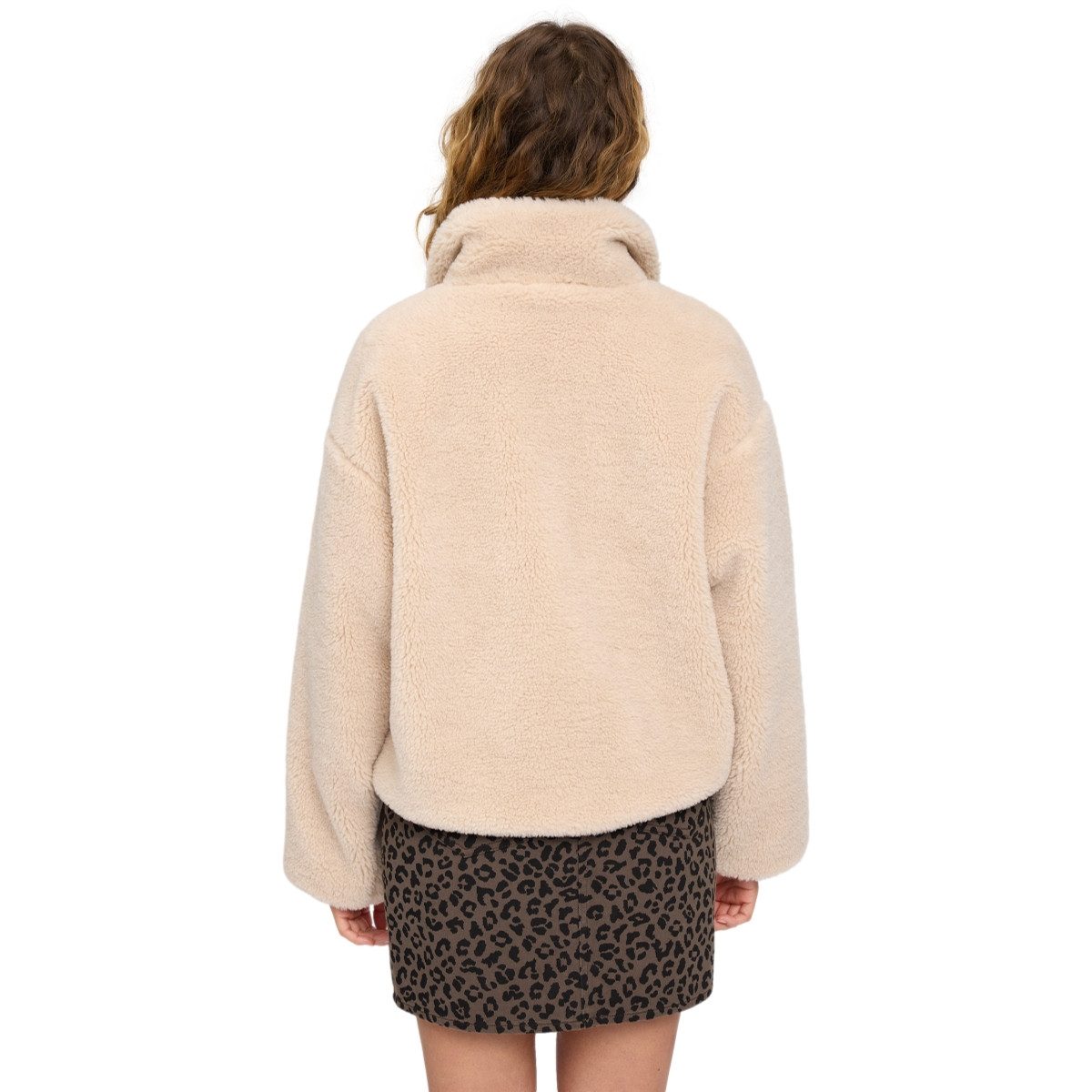 MAZINE Winterjacke Mazine Faux-Fur Button Jacket - Kunstfelljacke