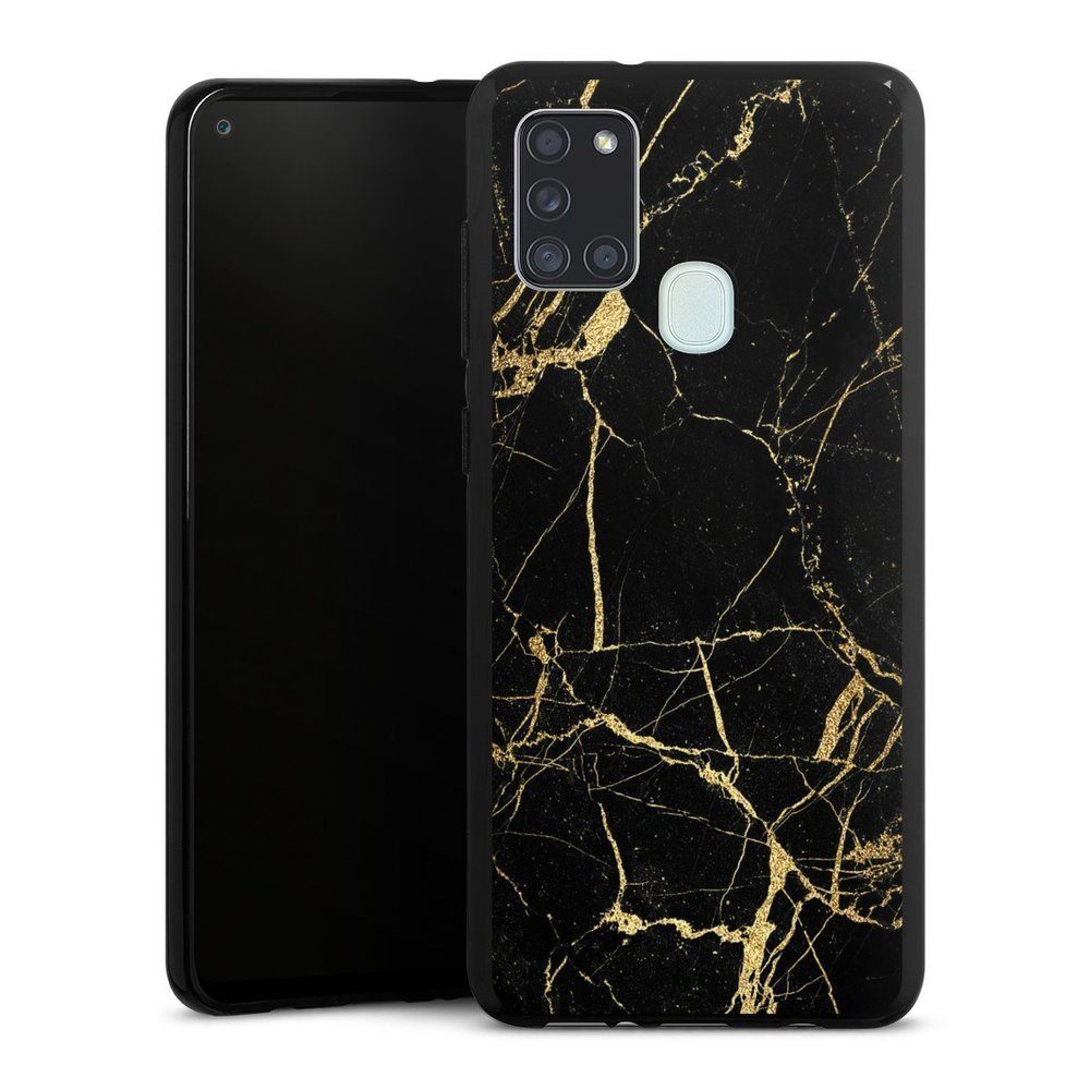 DeinDesign Handyhülle Marmor schwarz Muster BlackGoldMarble Look, Samsung  Galaxy A21s Silikon Hülle Bumper Case Handy Schutzhülle