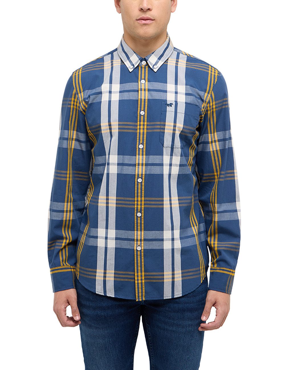 MUSTANG Langarmhemd Herren Style Chester