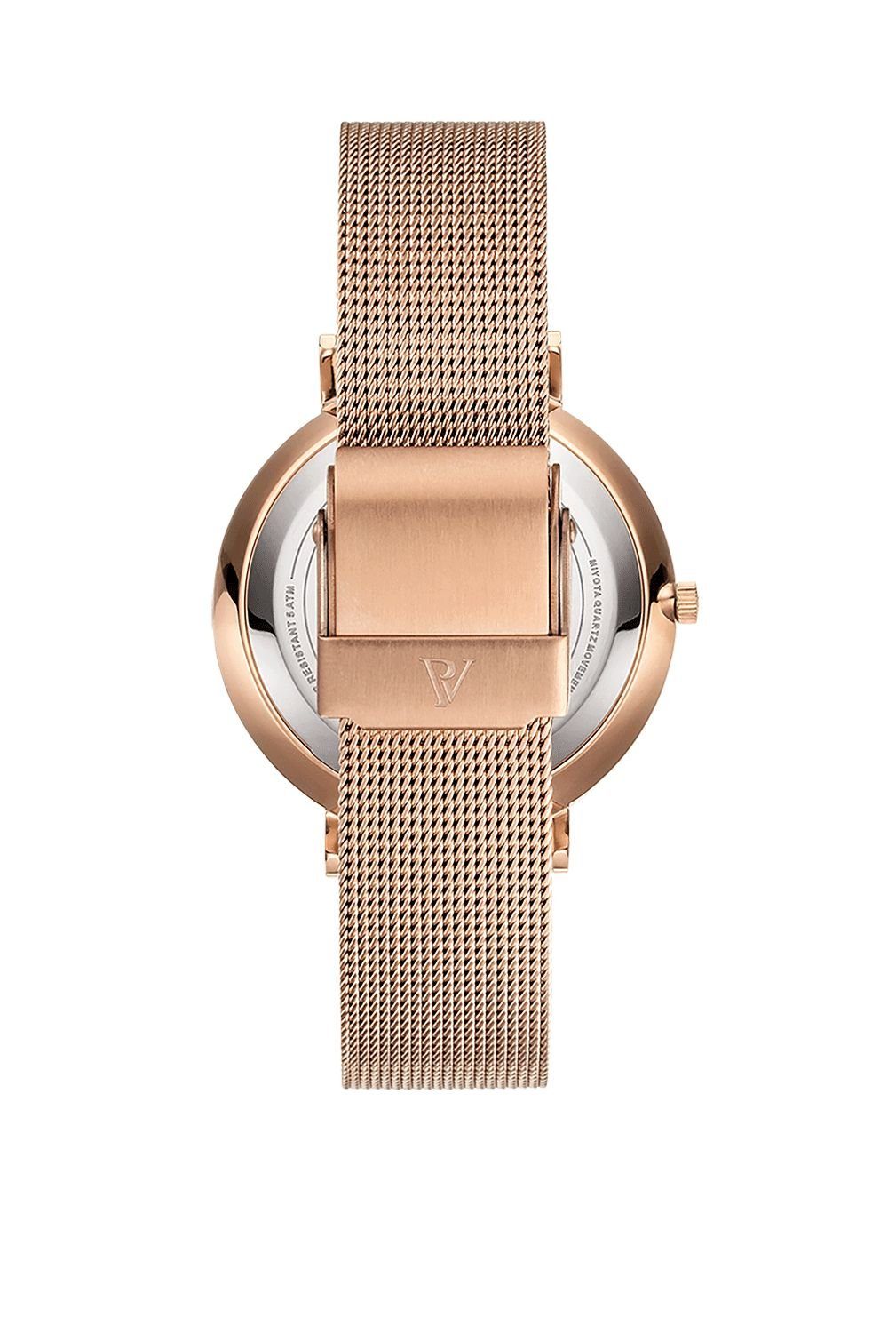 Paul Valentine Quarzuhr ROSE GOLD PINK SEASHELL MESH günstig online kaufen