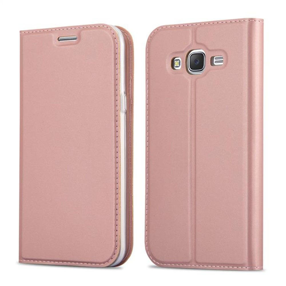 Cadorabo Handyhülle für Samsung Galaxy GRAND PRIME Hülle Samsung Galaxy GRAND PRIME, Schutzhülle Hülle mit Standfunktion, Magnetverschluss und Kartenfach