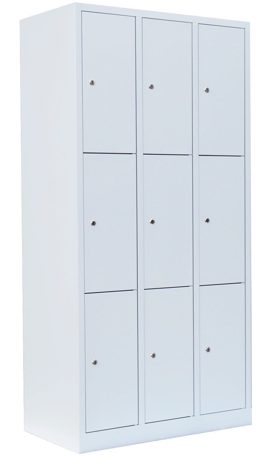 Steelboxx Fächerschrank 9 Fächer Wertfachschrank Personalschrank Spind weiß (1-St) Komplett verschweißt und montiert - keine Montage erforderlich
