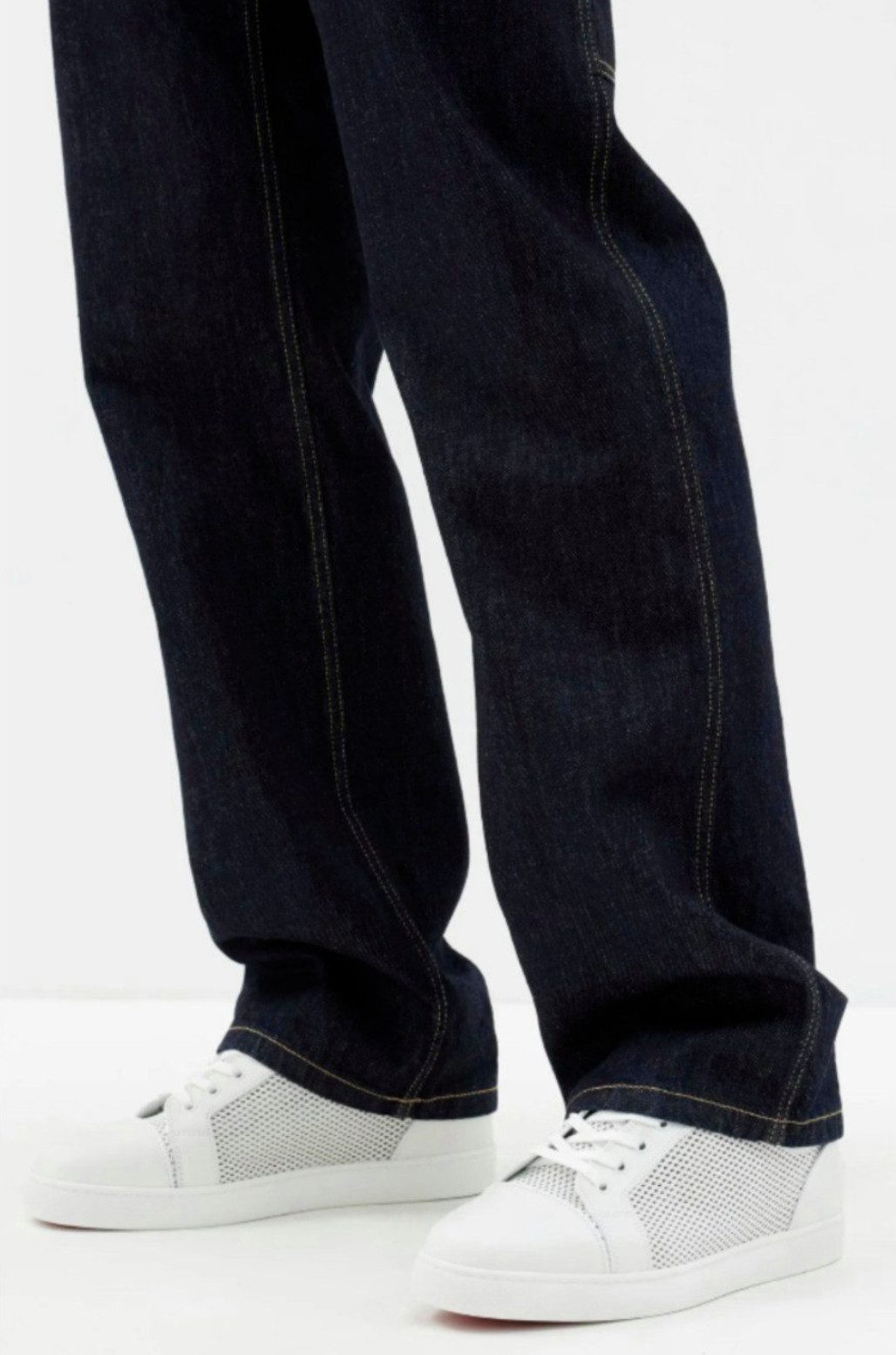 CHRISTIAN LOUBOUTIN Sneakers AC Louis Perforated Schuhe Turnschuhe Trainers Sneaker signifikante rote Gummisohle