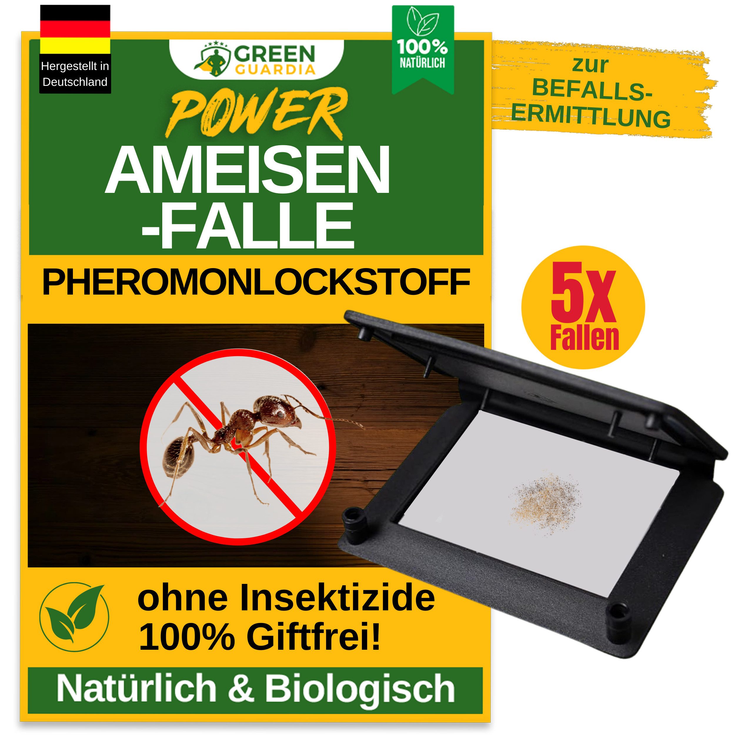 Insektenfalle Ameisen Falle mit Pheromon-Lockstoff - insektizidfrei