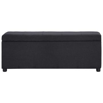 furnicato Truhenbank Bank mit Staufach 116 cm Schwarz Polyester