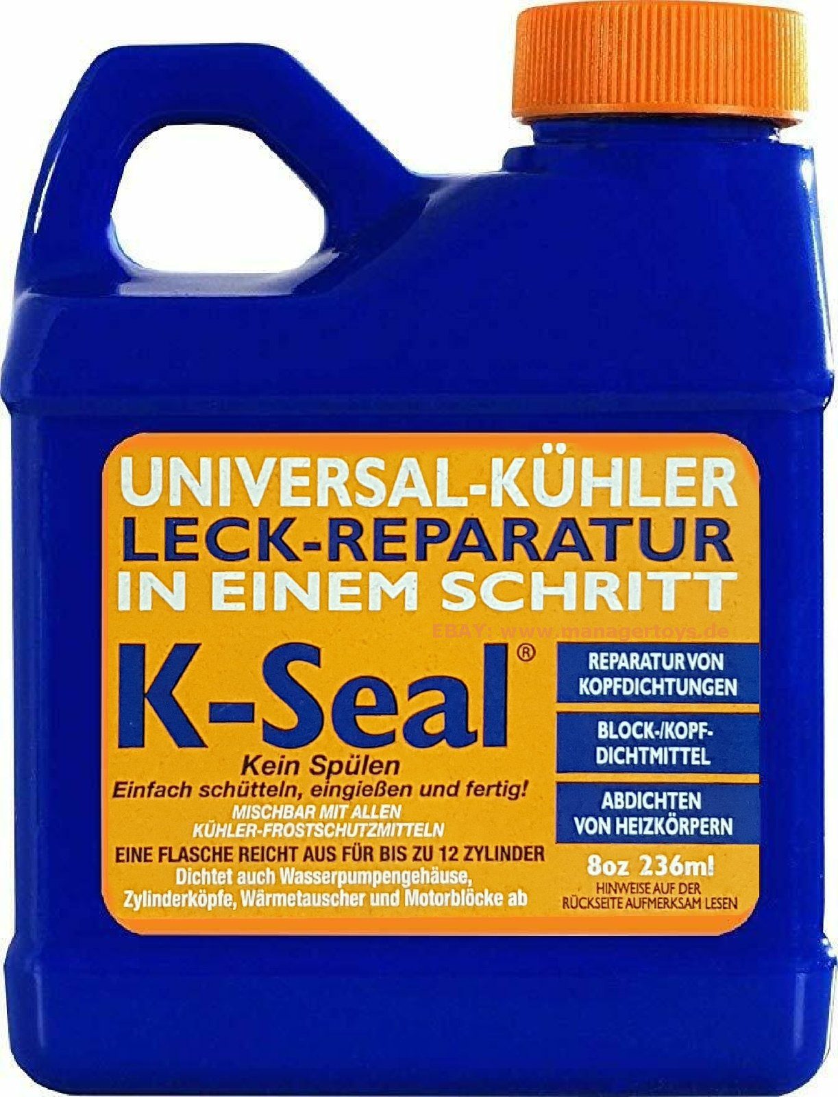 K-SEAL Kühler Leck Reparatur Motor Zylinder Heizung Pumpe Abdichtung Dichtmittel 0,236 L Auto-Adapter