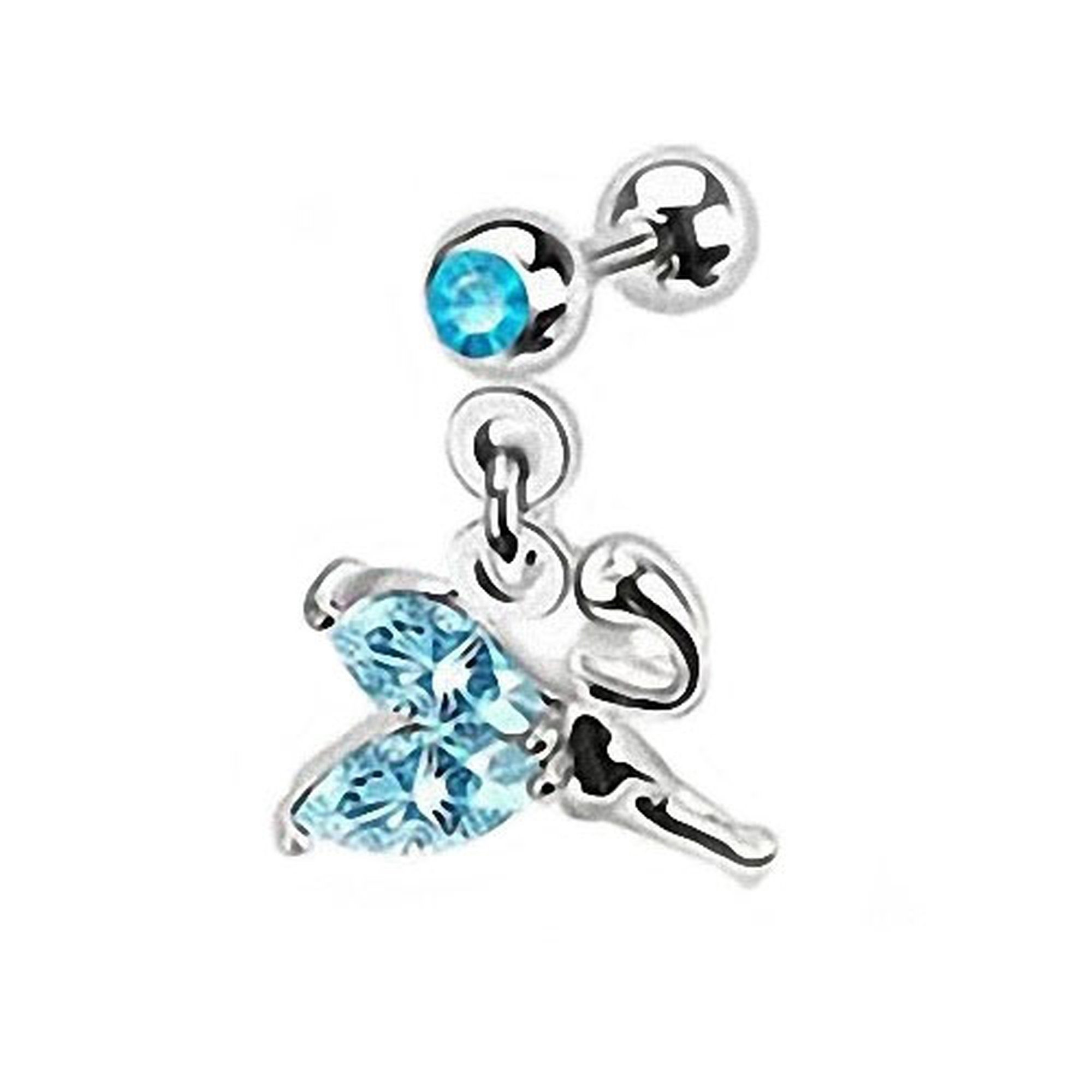 Ohrstecker Aus Chirurgenstahl – Mit Blume & Kristall, Für Helix, Tragus & Mehr