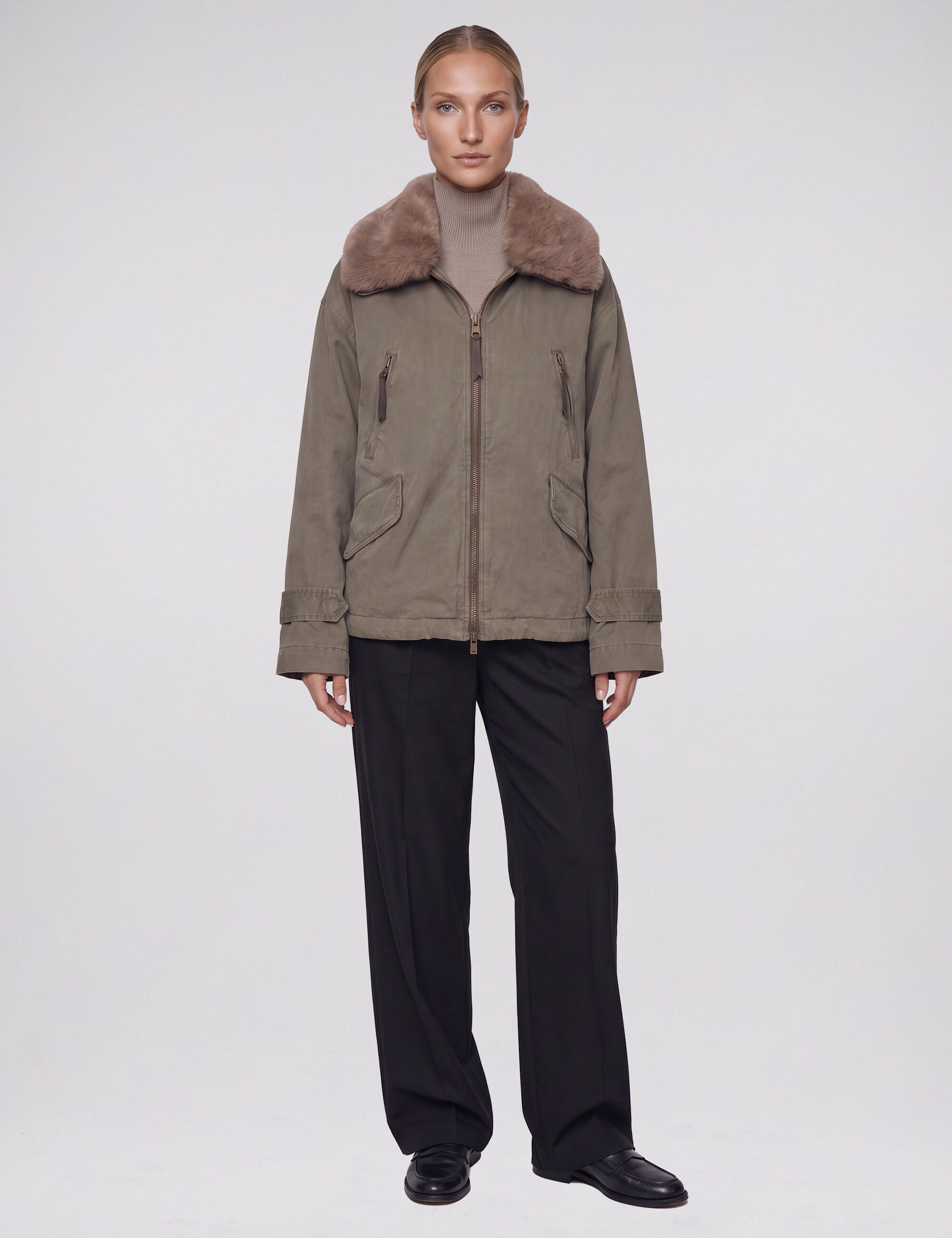 Blonde No.8 Winterjacke TYRA II mit Kunstfell-Kragen