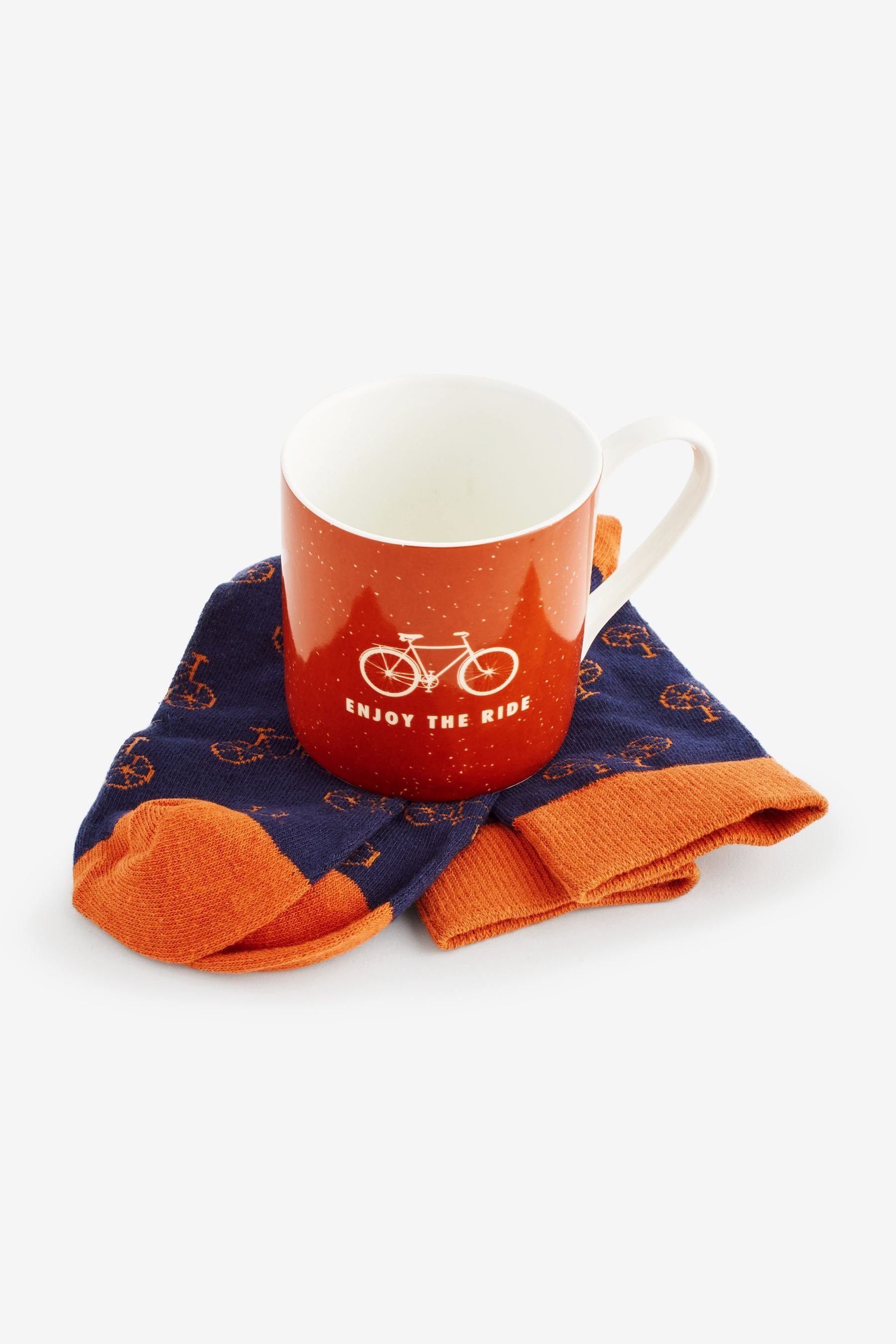 Radfahren, Geschenkset und Polyester, Polyamid Socken Baumwolle, Becher Tasse Next