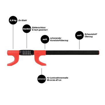 HEYNER Wegfahrsperre Lenkradsperre Wegfahrsperre Diebstahlsicherung extra lang