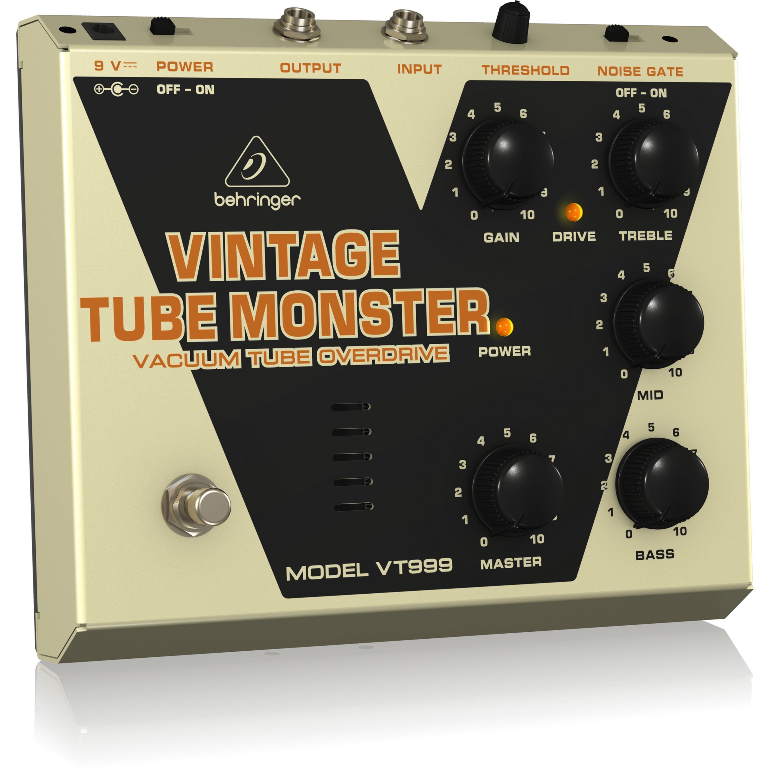 Behringer Musikinstrumentenpedal, (Effekte, Verzerrer), VT999 Vintage Tube Monster - Verzerrer für Gitarren