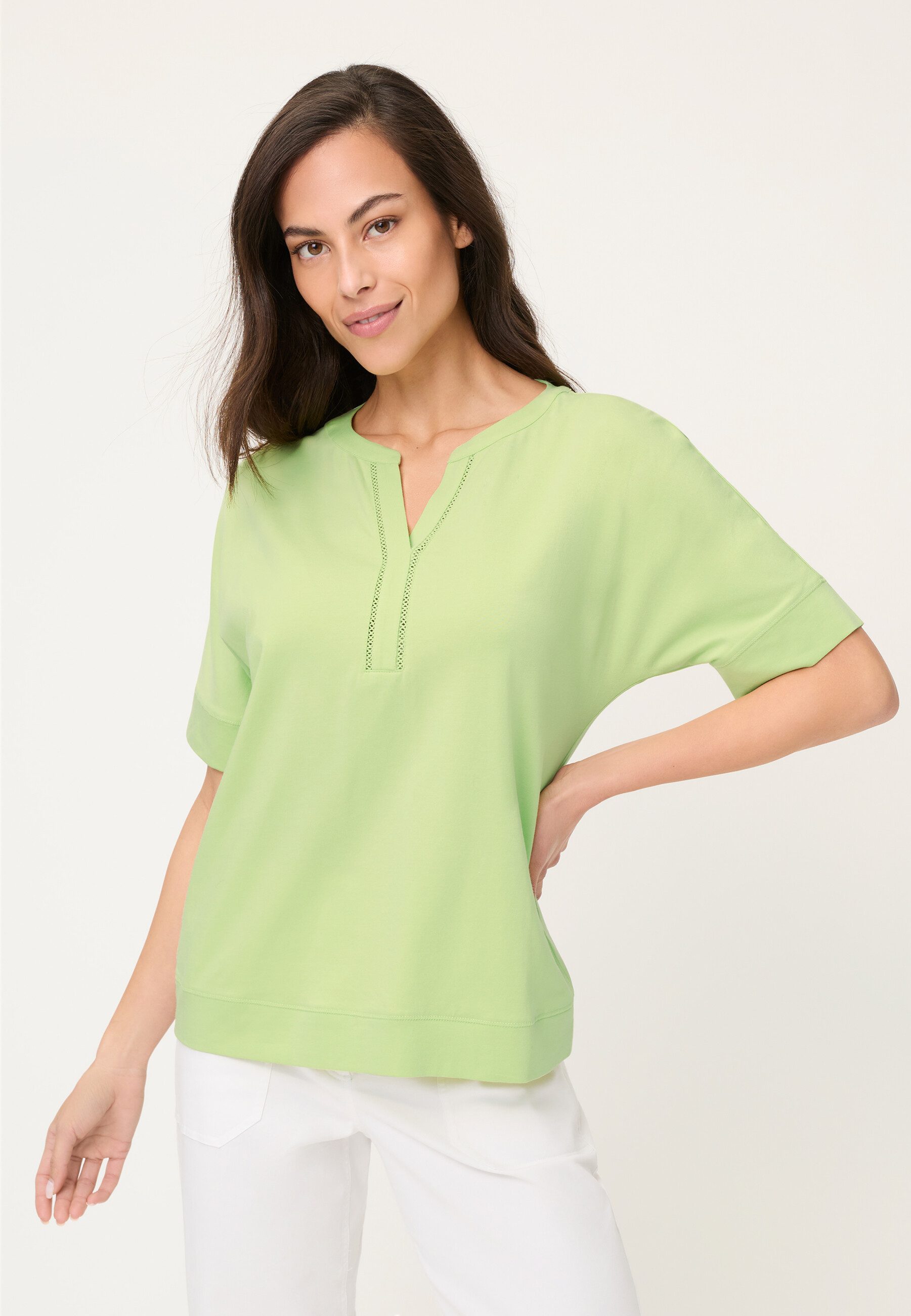 Olsen T-Shirt Shirt mit Tunika-Ausschnitt