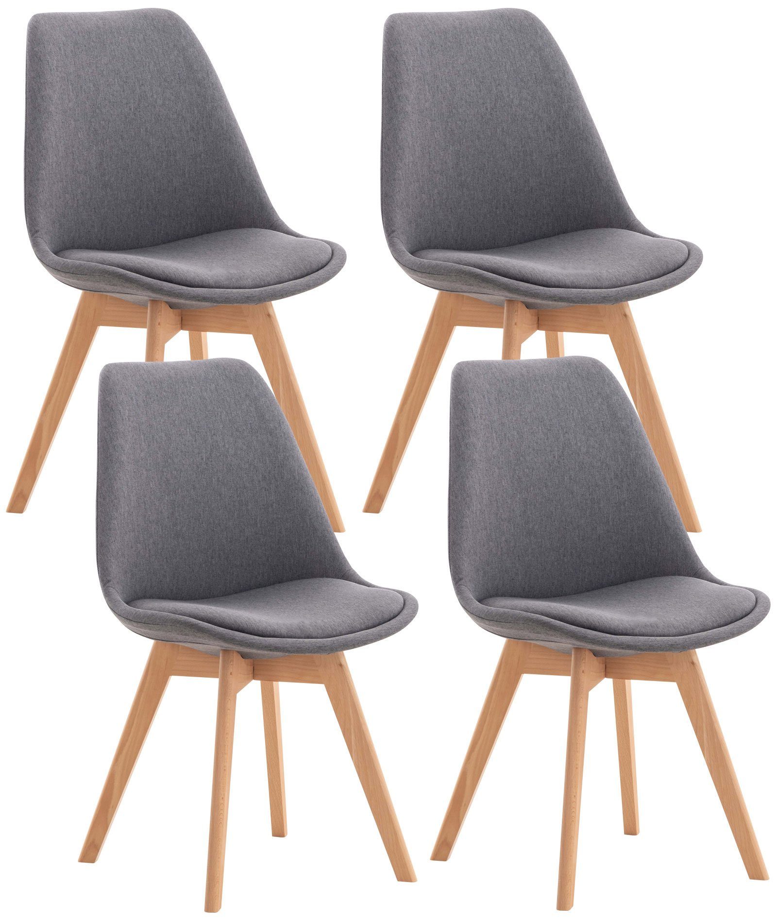 CLP Küchenstuhl Linares (4er Set), Buchenholz-Gestell, günstig online kaufen