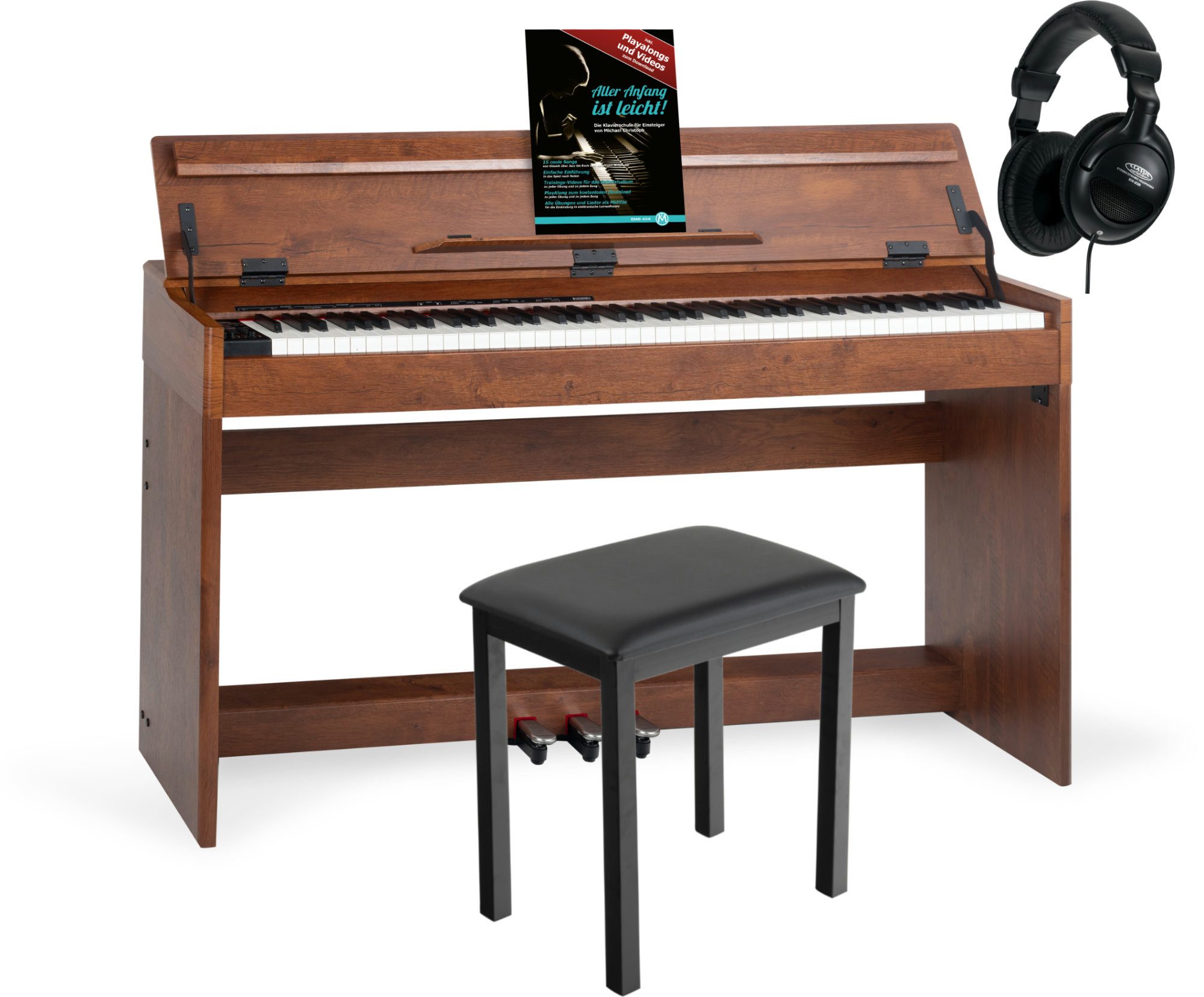 Digitalpiano DP-18 E-Piano - 88 gewichtete Tasten mit Hammermechanik